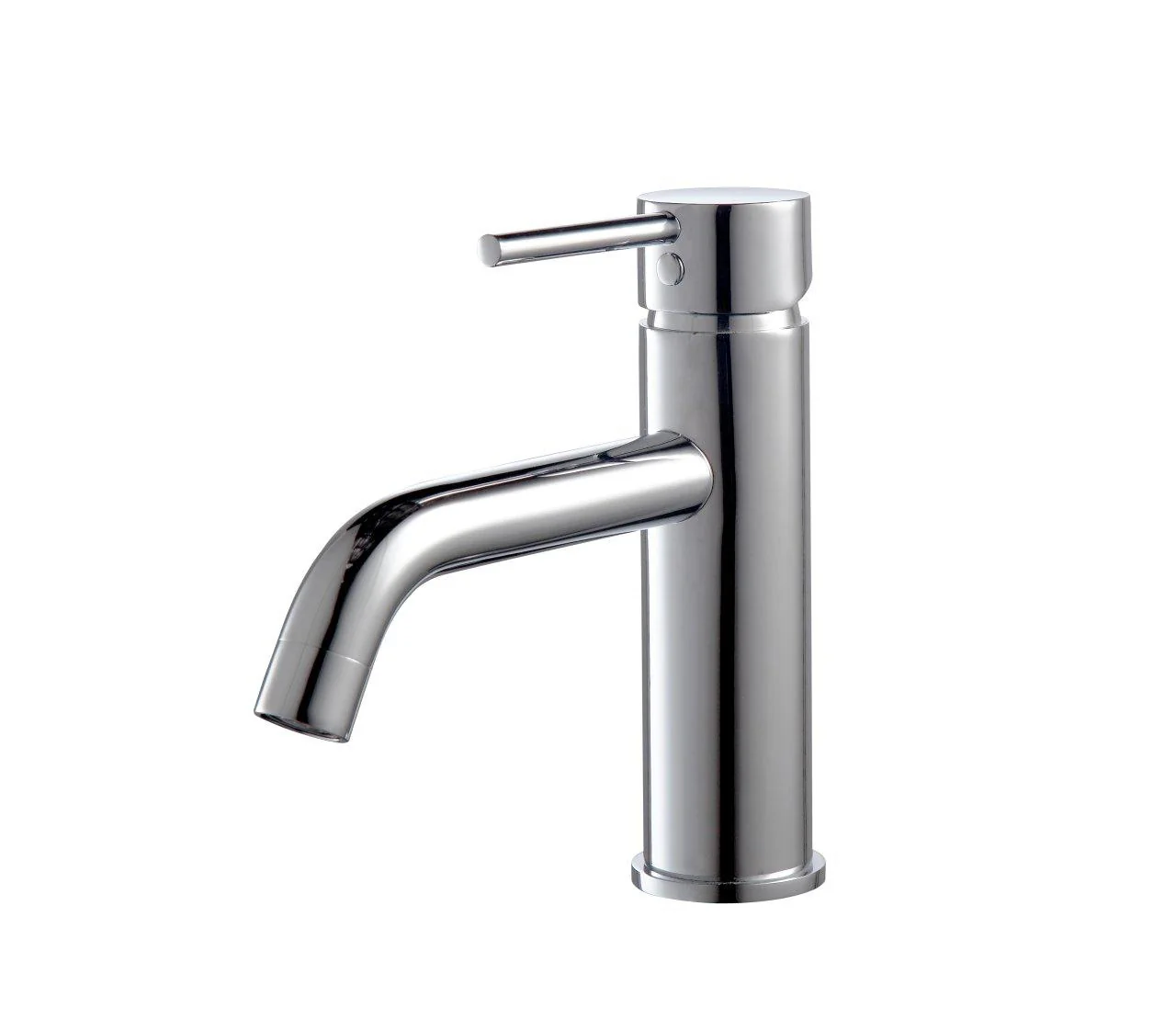KubeBath Aqua Rondo Single Hole Mount Bathroom Vanity Faucet - Chrome, AFB090 - Inhomebuy
