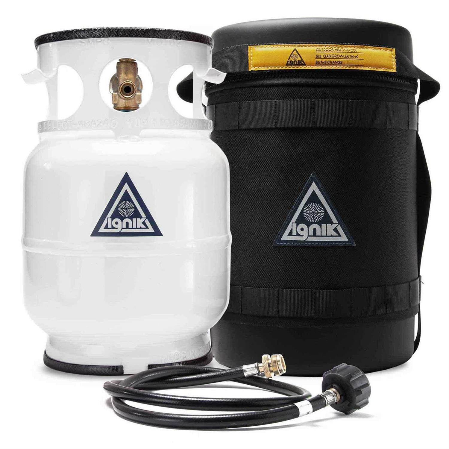 Ignik Gas Growler Carry Case and Hose Kit for 5-Pound Refillable Propane Tank - Inhomebuy