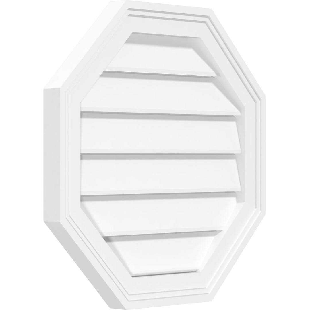 Ekena Millwork Octagonal Surface Mount PVC Gable Vent - Inhomebuy