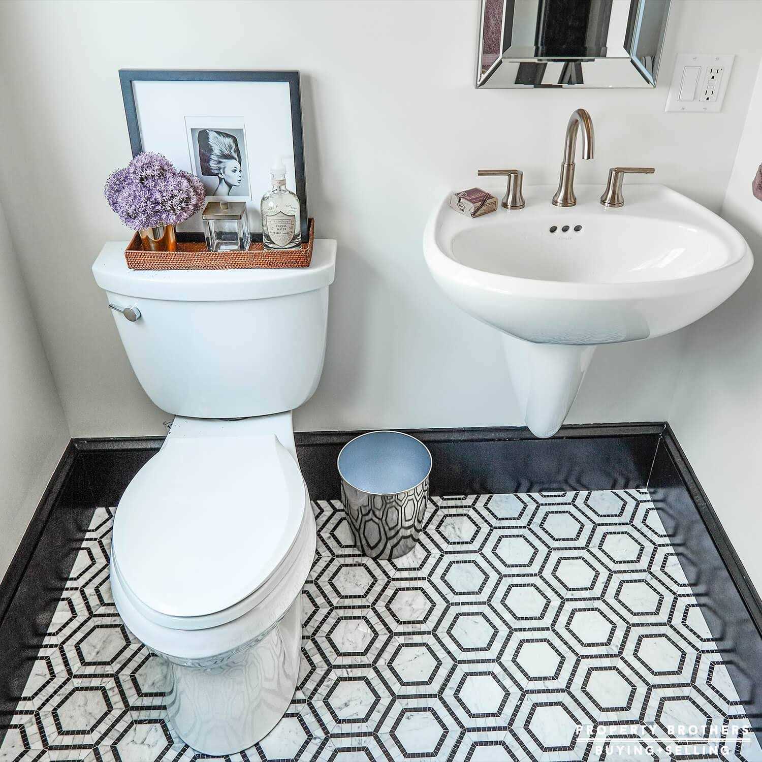 Zeta Random Sized Marble Honeycomb Mosaic Wall & Floor Tile Ivy Hill Tile - Inhomebuy