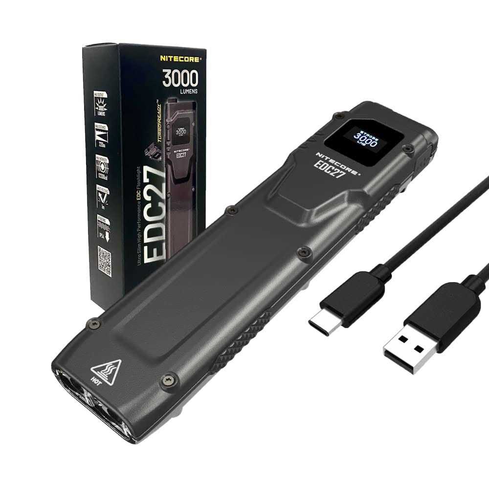 Nitecore EDC27 3000 Lumen Ultra Slim Flat EDC Flashlight - Inhomebuy