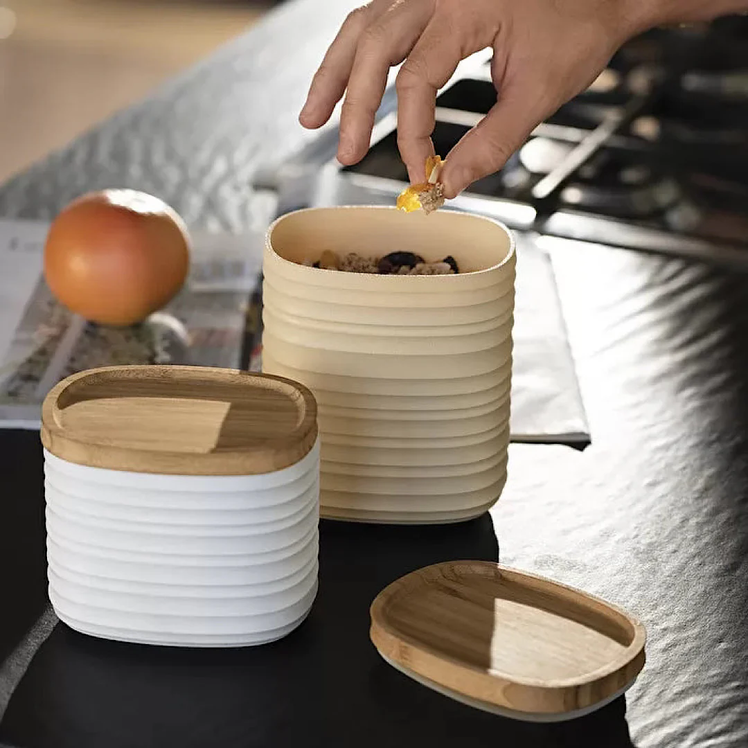 M Storage Jar Tierra Milk White - Inhomebuy