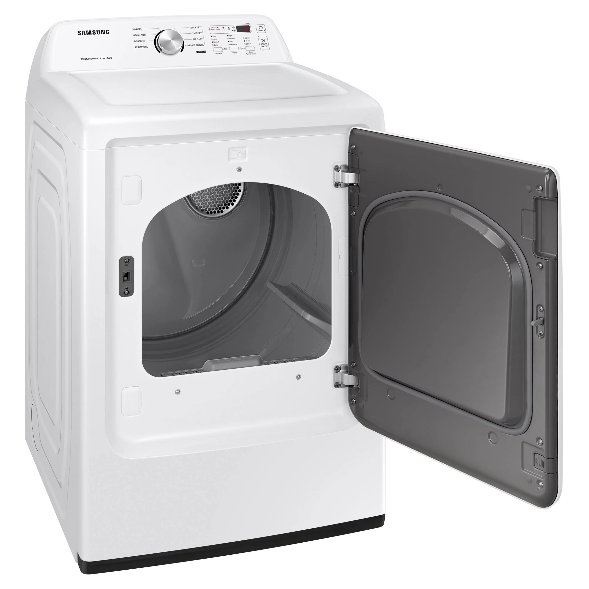 SAMSUNG 27 IN. 7.2 CU. FT. WHITE ELECTRIC DRYER WITH SENSOR DRY - DVE45T3200W/AC - Inhomebuy
