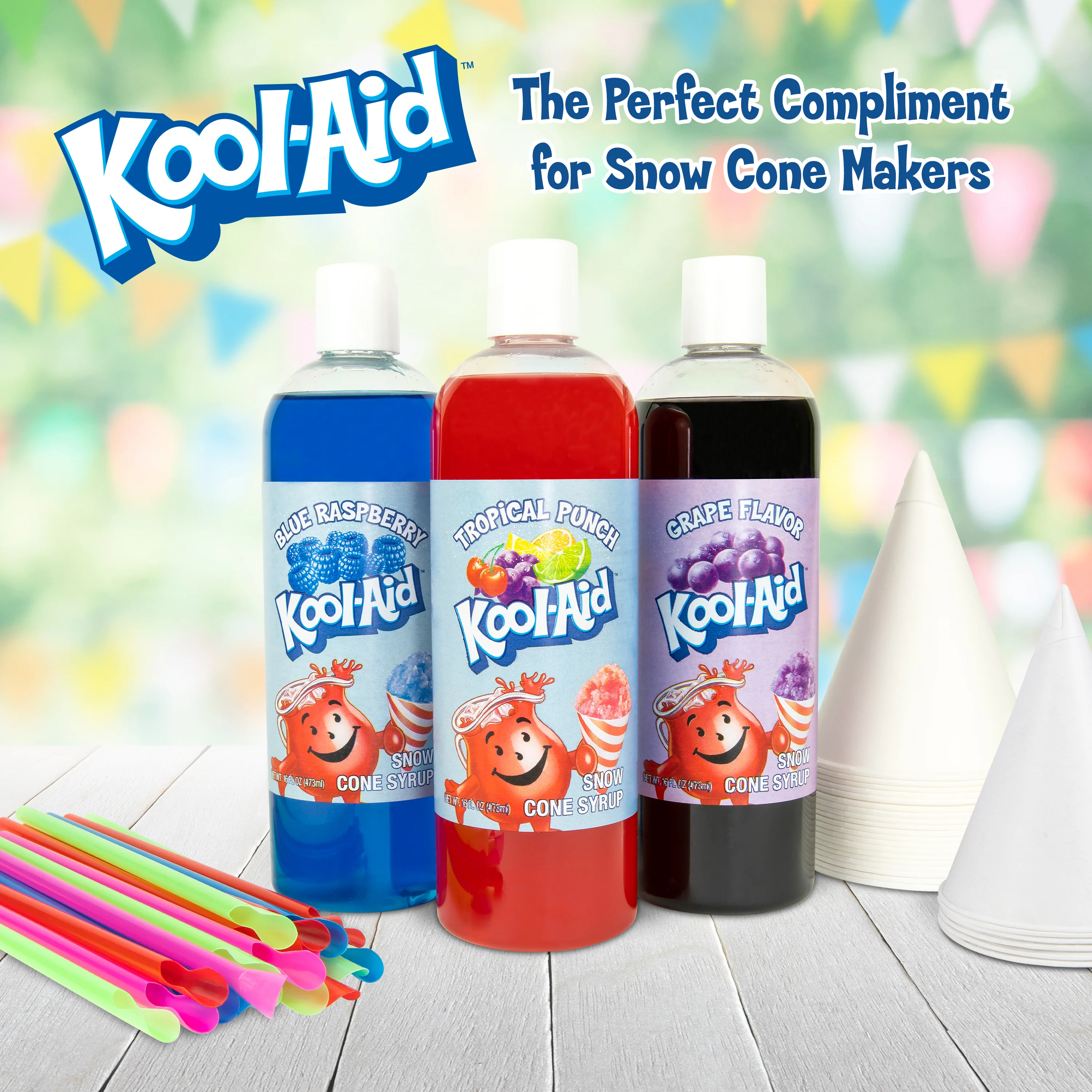 Kool-Aid Snow Cone Syrup Party Kit - Inhomebuy