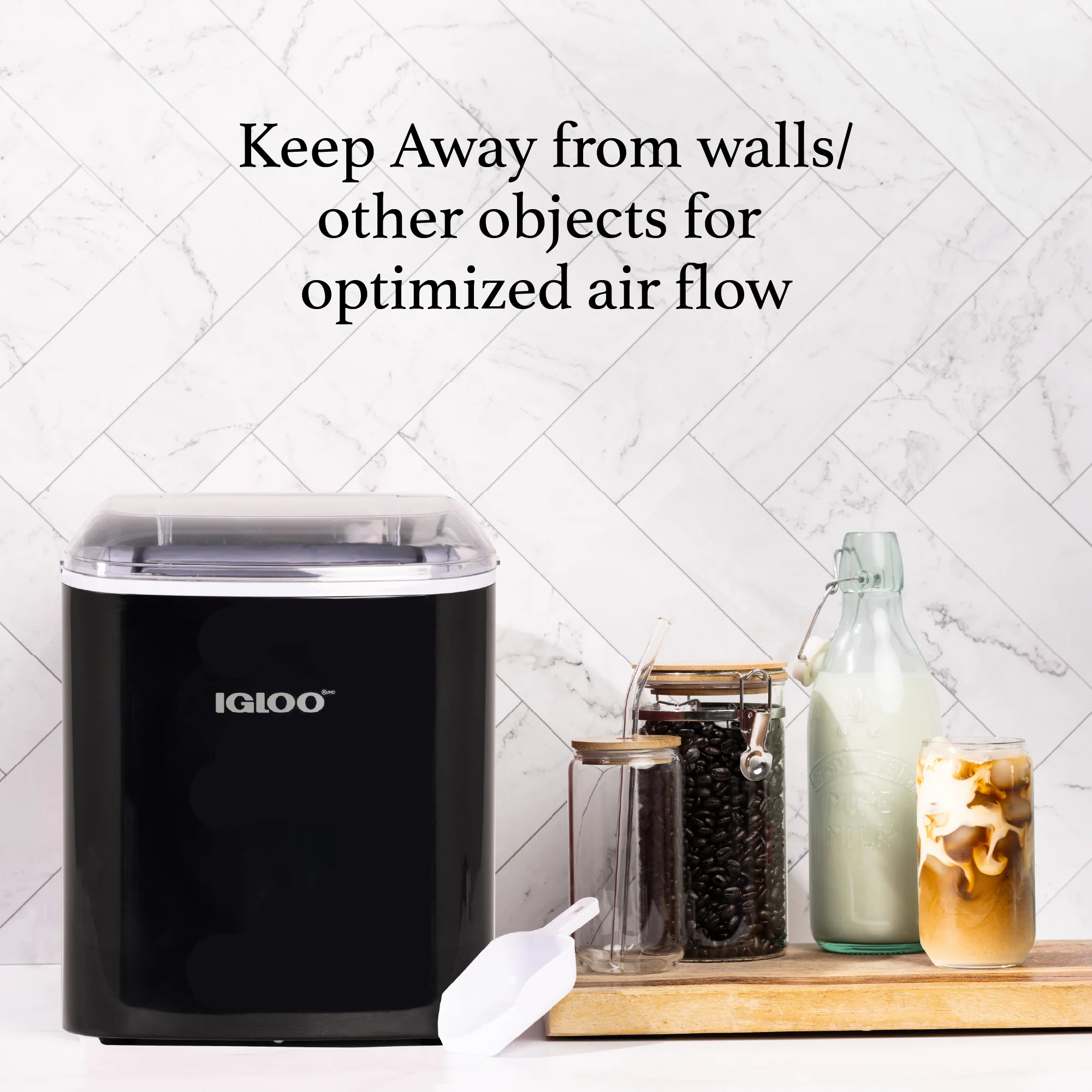 Igloo 26-Pound Automatic Portable Countertop Ice Maker Machine - Black - Inhomebuy