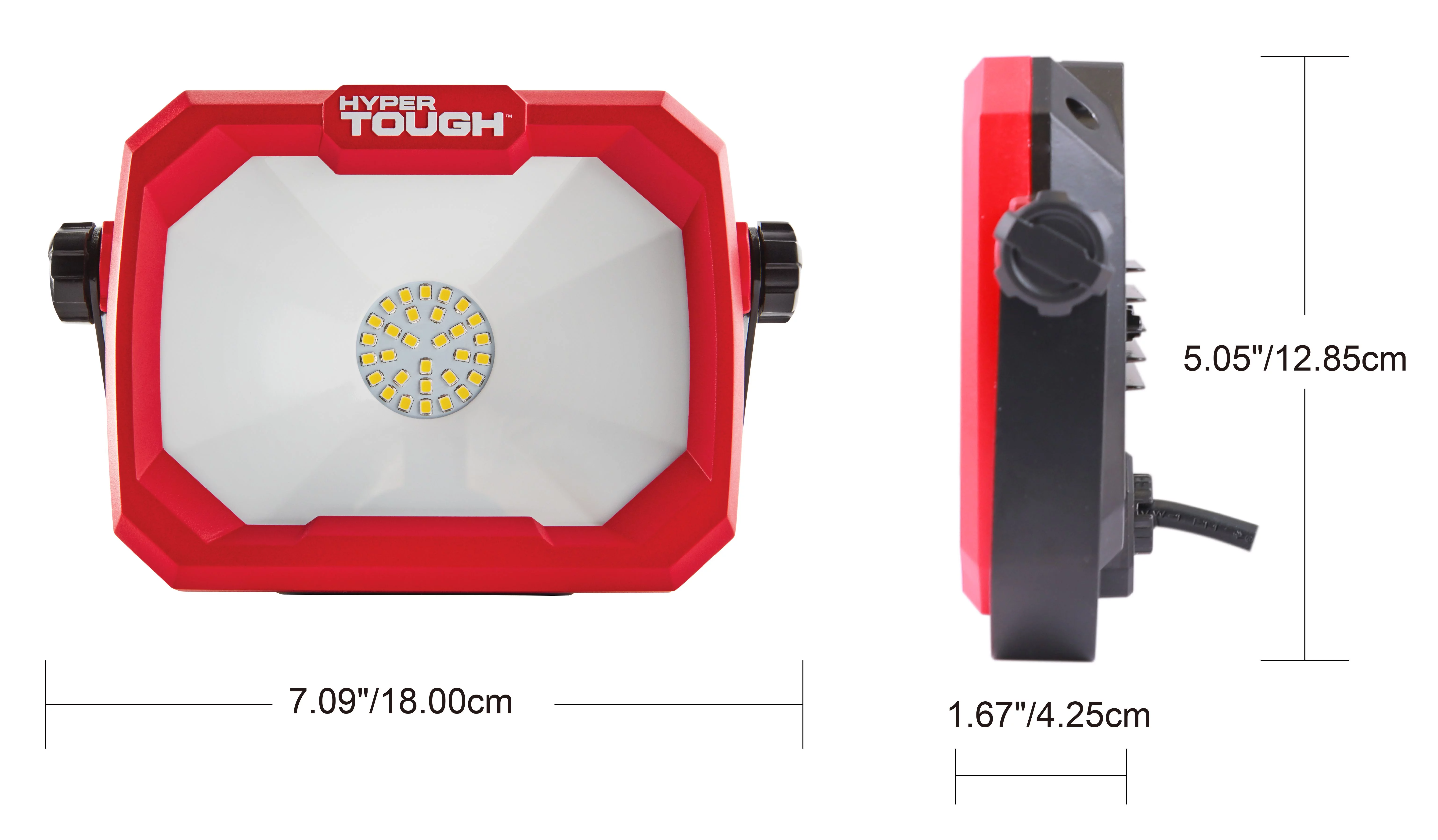 Hyper Tough 2500 Lumen Corded LED Work Light, Powder Coating Finish - Inhomebuy