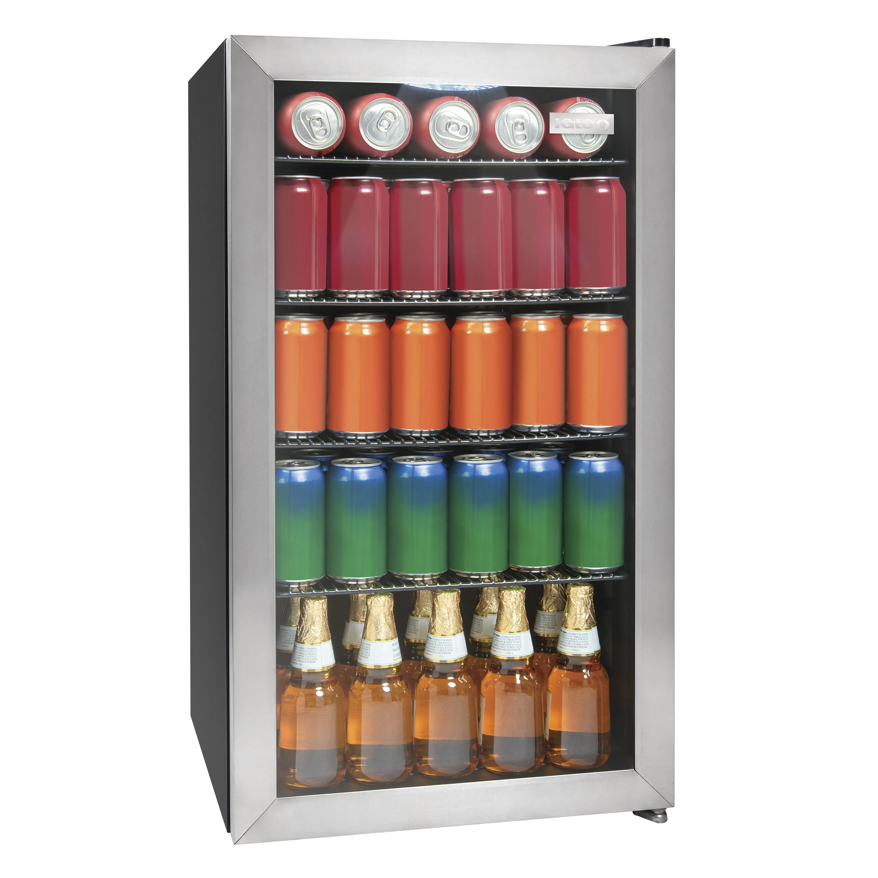 Igloo® 3.5 Cu. Ft. 135 Can Stainless Steel Beverage Cooler - Inhomebuy