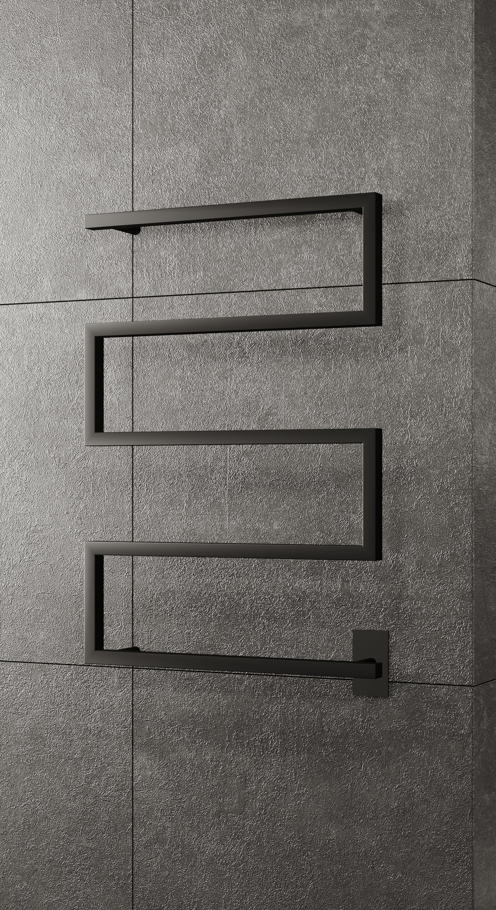 Metis Wall Mounted Electric Towel Warmer in Black - Inhomebuy