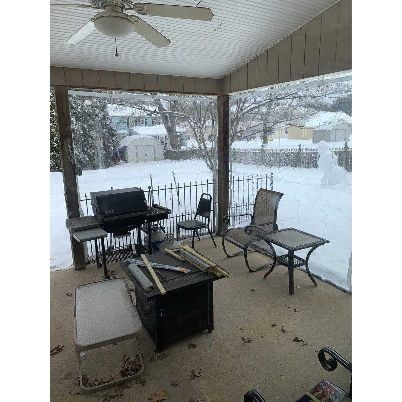 Mytee Products Clear Vinyl Tarp 22oz - Inhomebuy