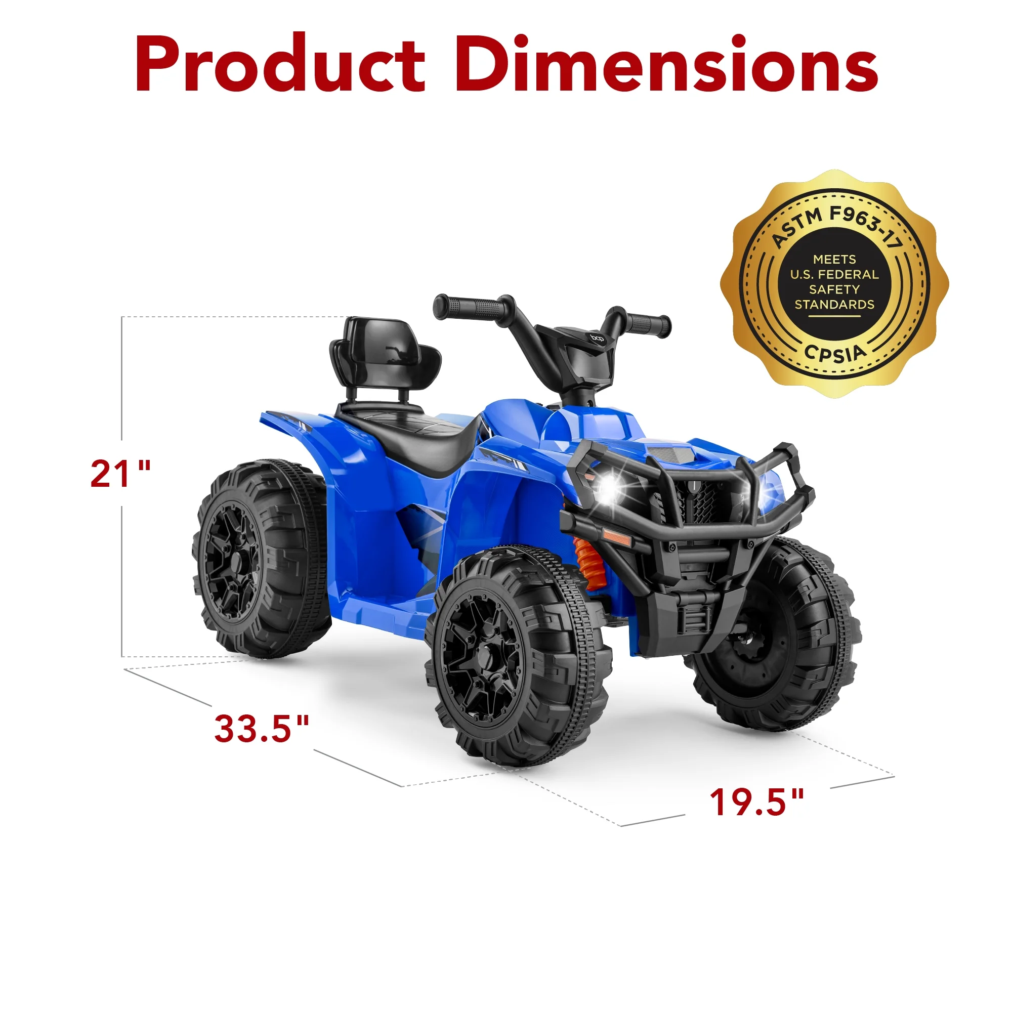 Best Choice Products 12V Kids Ride-On ATV Quad w/ Bluetooth, 2.4mph Max, Treaded Tires, LED Lights, Radio - Black - Inhomebuy