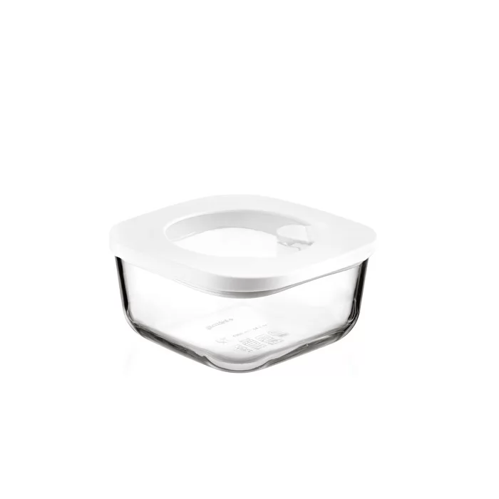 Store & More Leak-Proof Glass Fridge/ Freezer/ Microwave Container (S) White - Inhomebuy