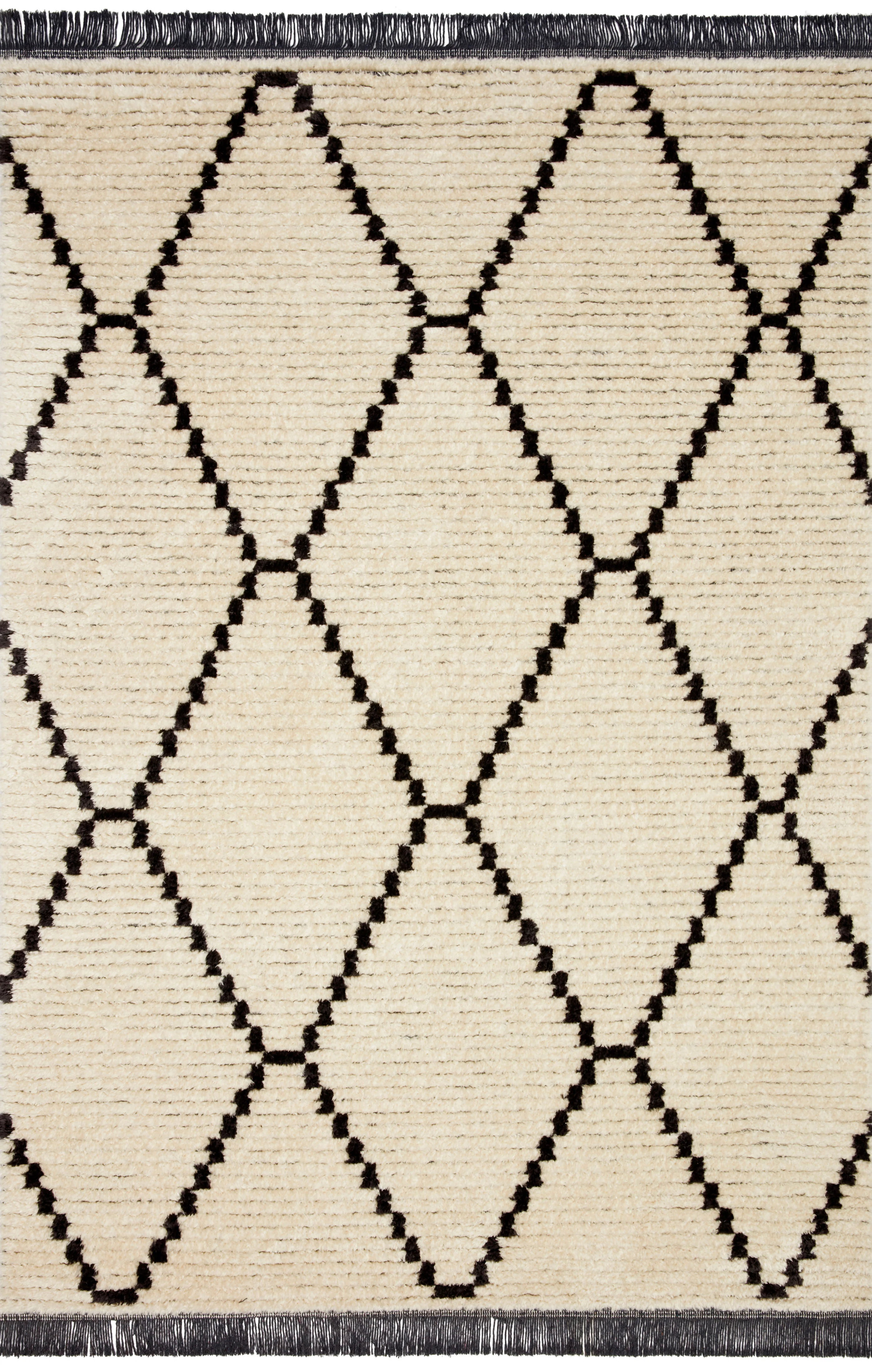Chris Loves Julia x Loloi Rug in Cream, Charcoal - 7'9
