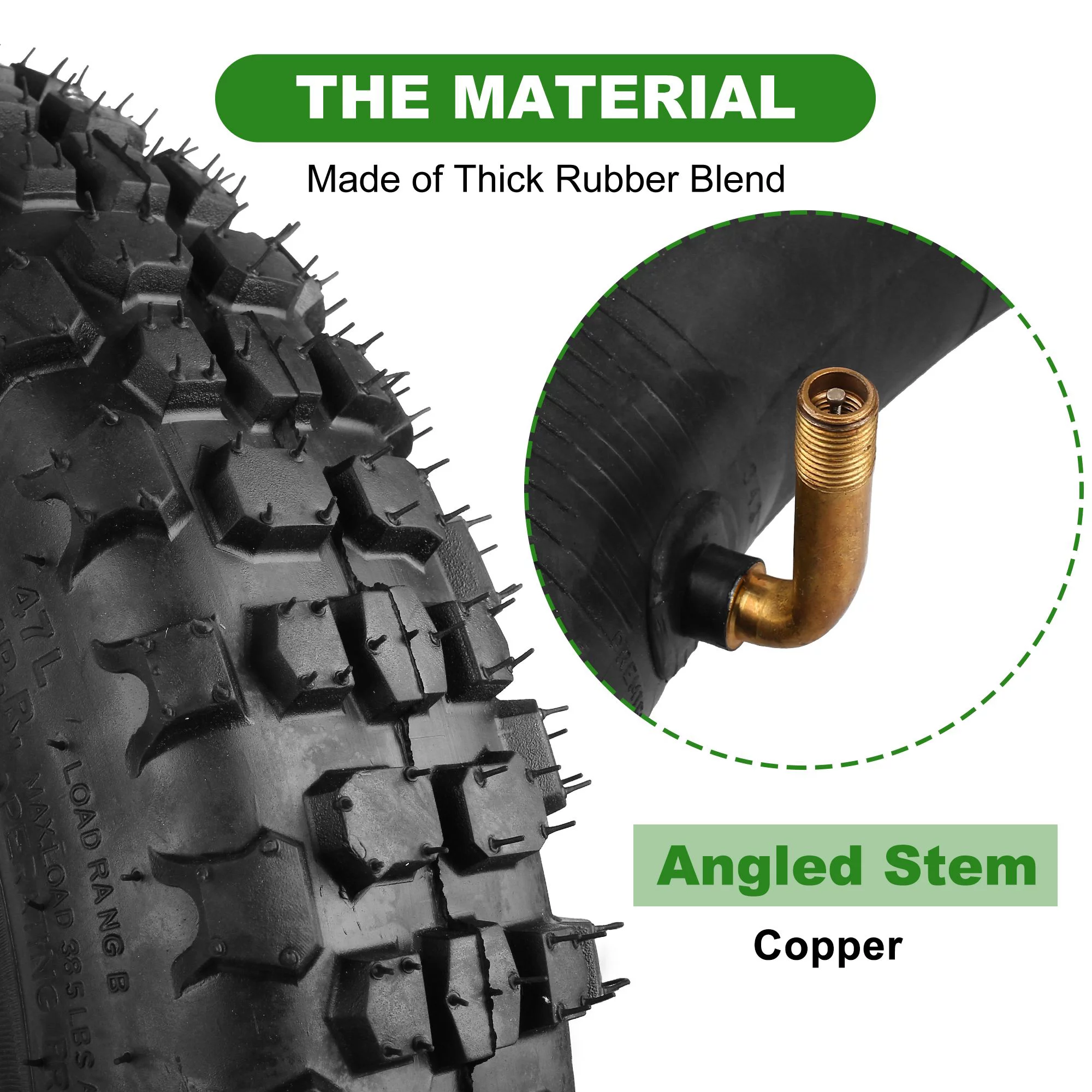 LotFancy 3.00-12 Dirt Bike Tire and Inner Tube Set, 80/100-12 Knobby Tire, TR87 Valve Stem - Inhomebuy