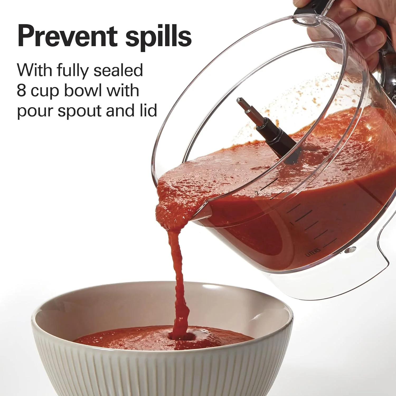 Hamilton Beach Food Processor: 8-cup, Stack & Snap, silver | 70820 - Inhomebuy