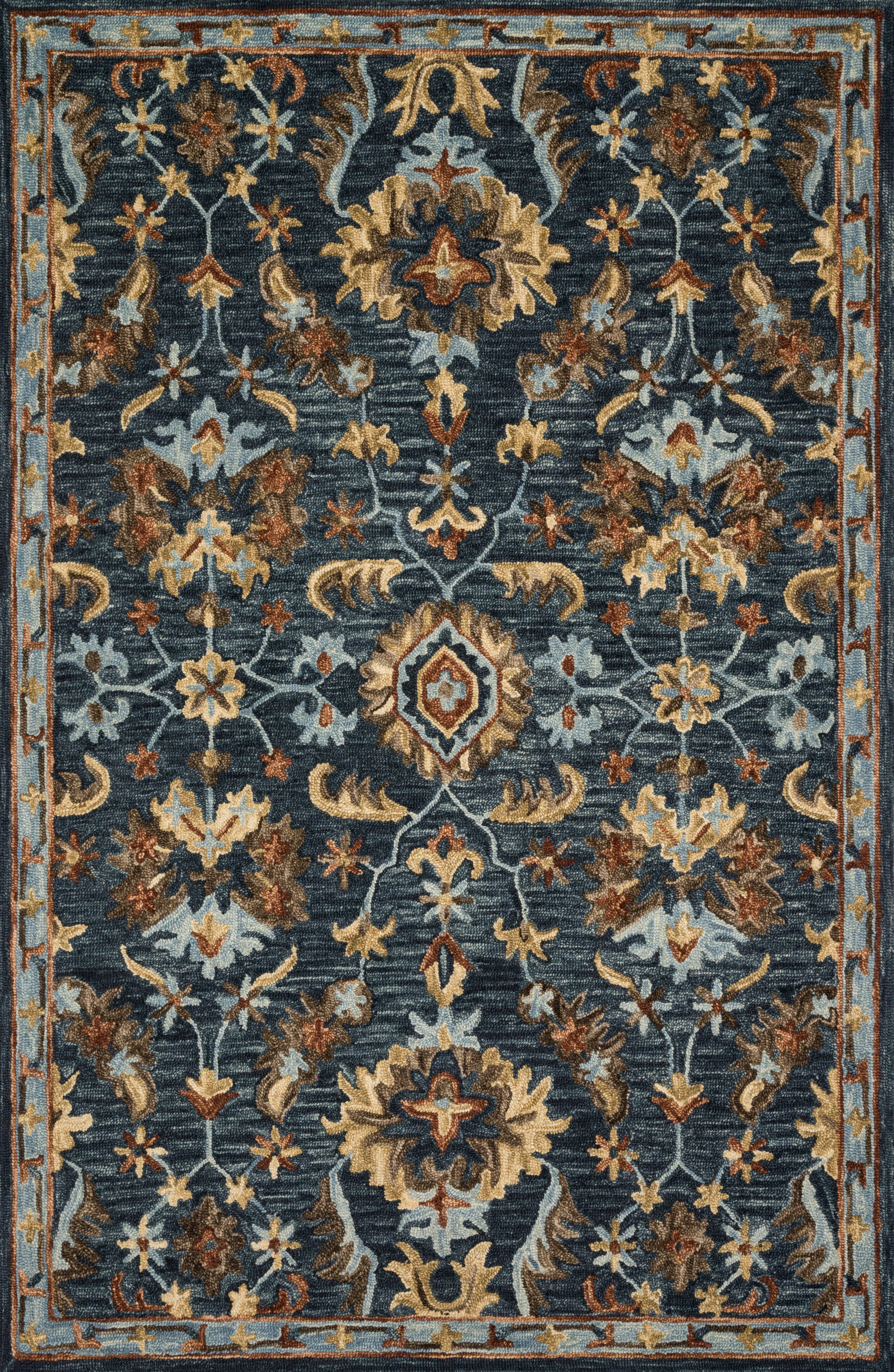 Loloi Rugs Victoria Collection Rug in Denim, Multi - 9'3