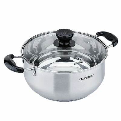 Charms Stainless-Steel Casserole Pot with Glass Lid |20JBC10| 20cm - Inhomebuy