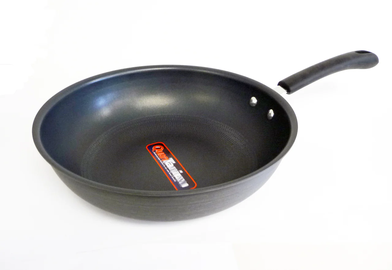 Healthy Bear hard anodized Wok |BCHA28WG| 28cm with Glass Lid - Inhomebuy