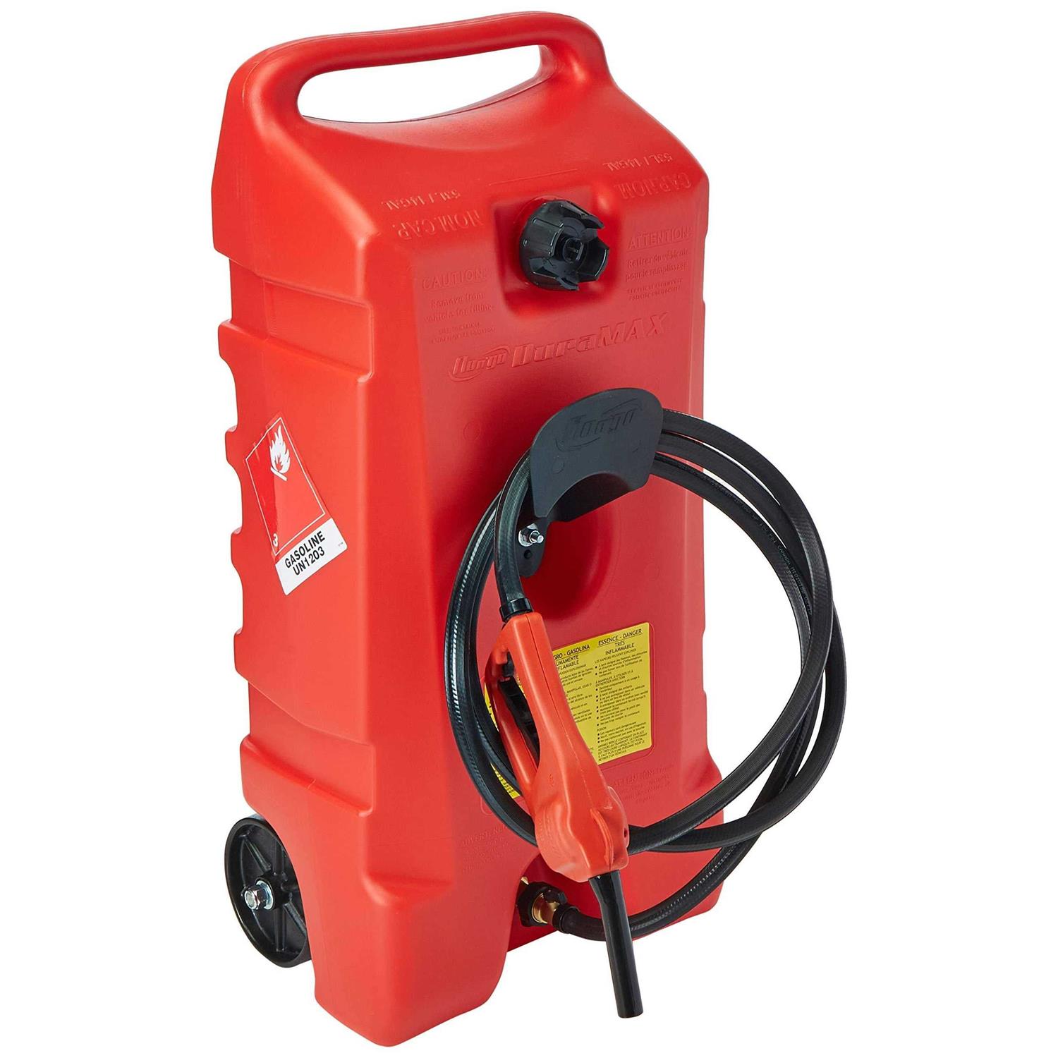 Scepter 06792 Duramax Flo N’ Go Le Fluid Transfer Pump and 14-Gallon Rolling Gas Can - Inhomebuy