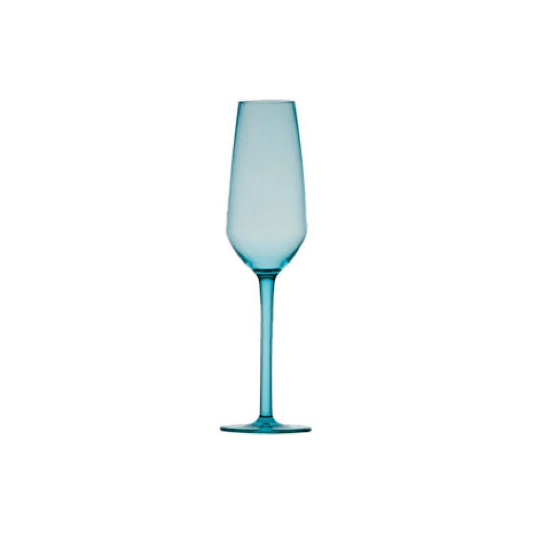 Square-Champagne Cup-Tritan Turquoise-Set 6u - Inhomebuy