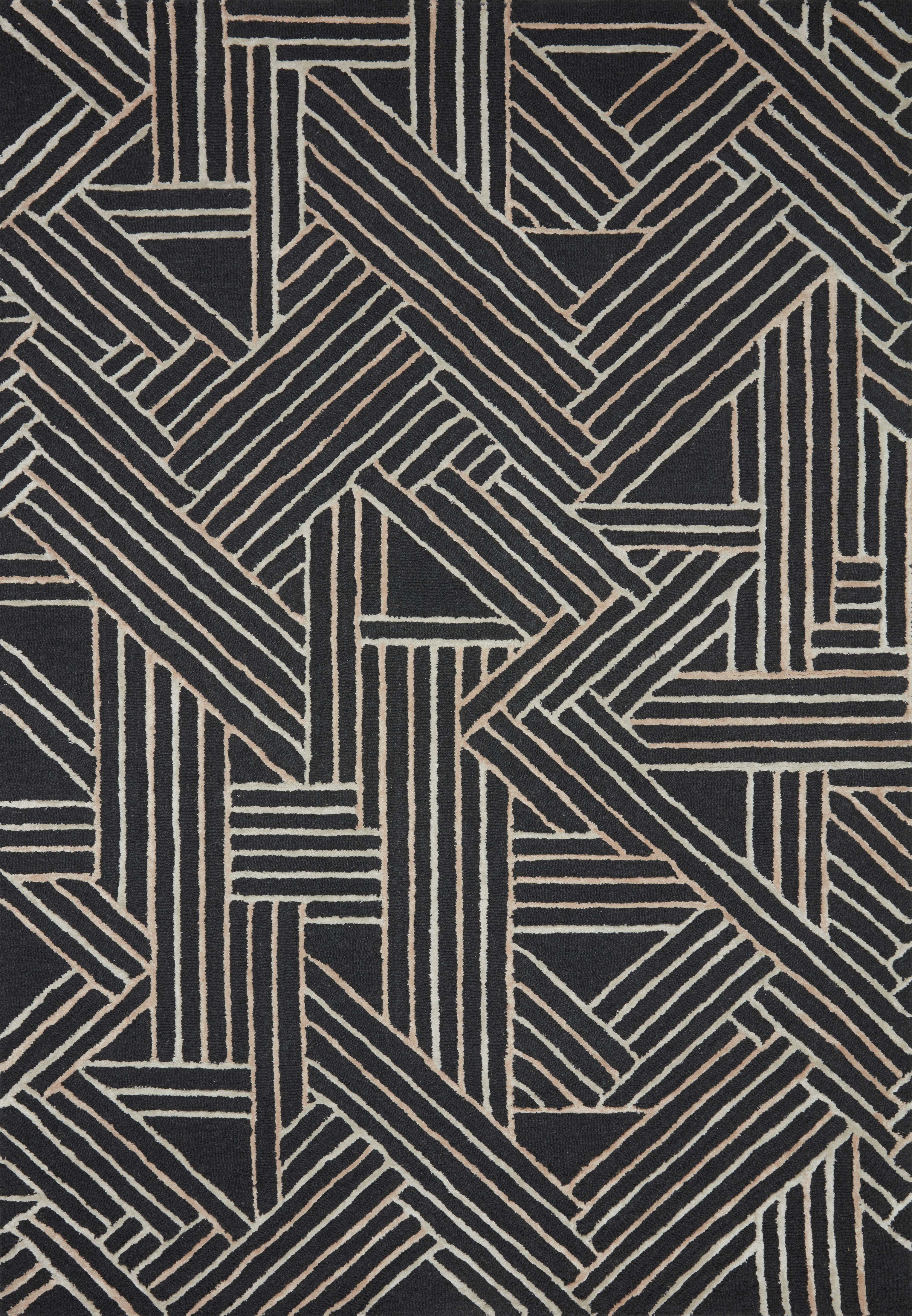 Loloi Rugs Verve Collection Rug in Charcoal, Neutral - 7'9