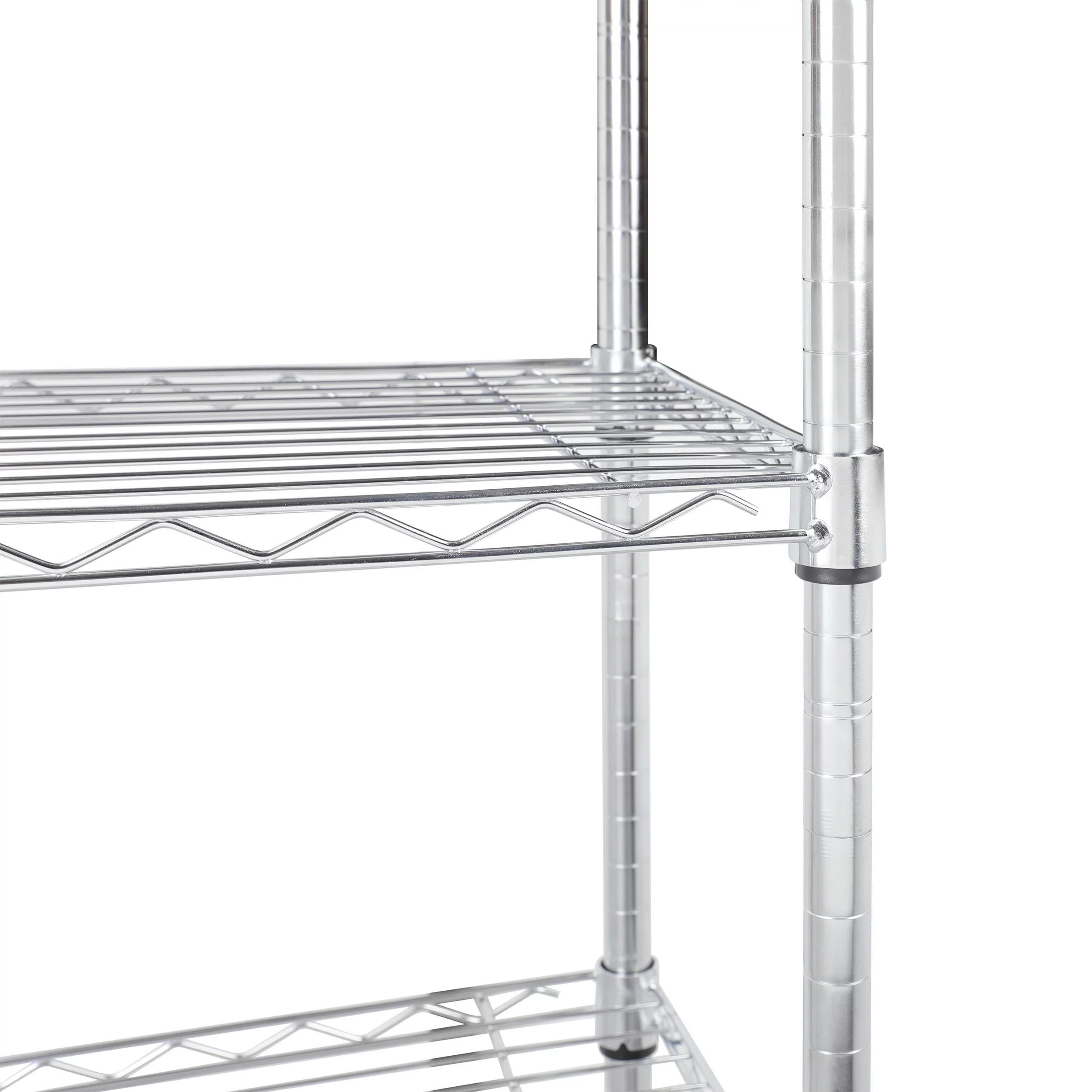 Hyper Tough 4 Tier Wire Shelf Unit, Chrome, 1400 lb. Capacity, Adult - Inhomebuy