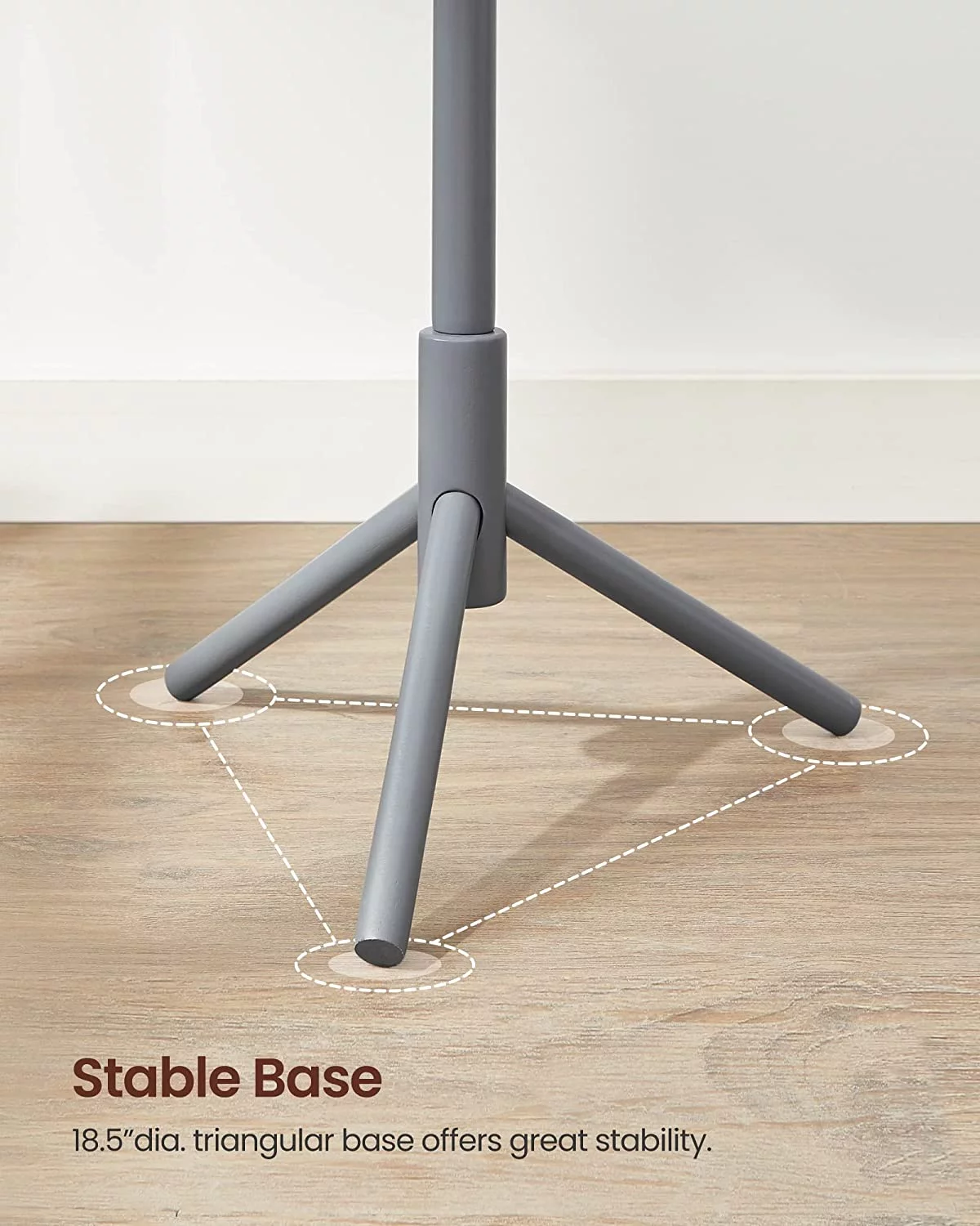 VASAGLE Coat Rack Solid Wood Free Standing Coat Rack Tree-Shaped Coat Rack with 8 Hooks for Clothes Hats Bags for Living Room Bedroom Dark Walnut - Inhomebuy