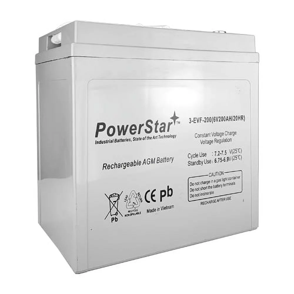 PowerStar Relplacement for Trojan T-105 GC2 6V 200Ah Deep Cycle Flooded Lead Acid Battery x2 - Inhomebuy
