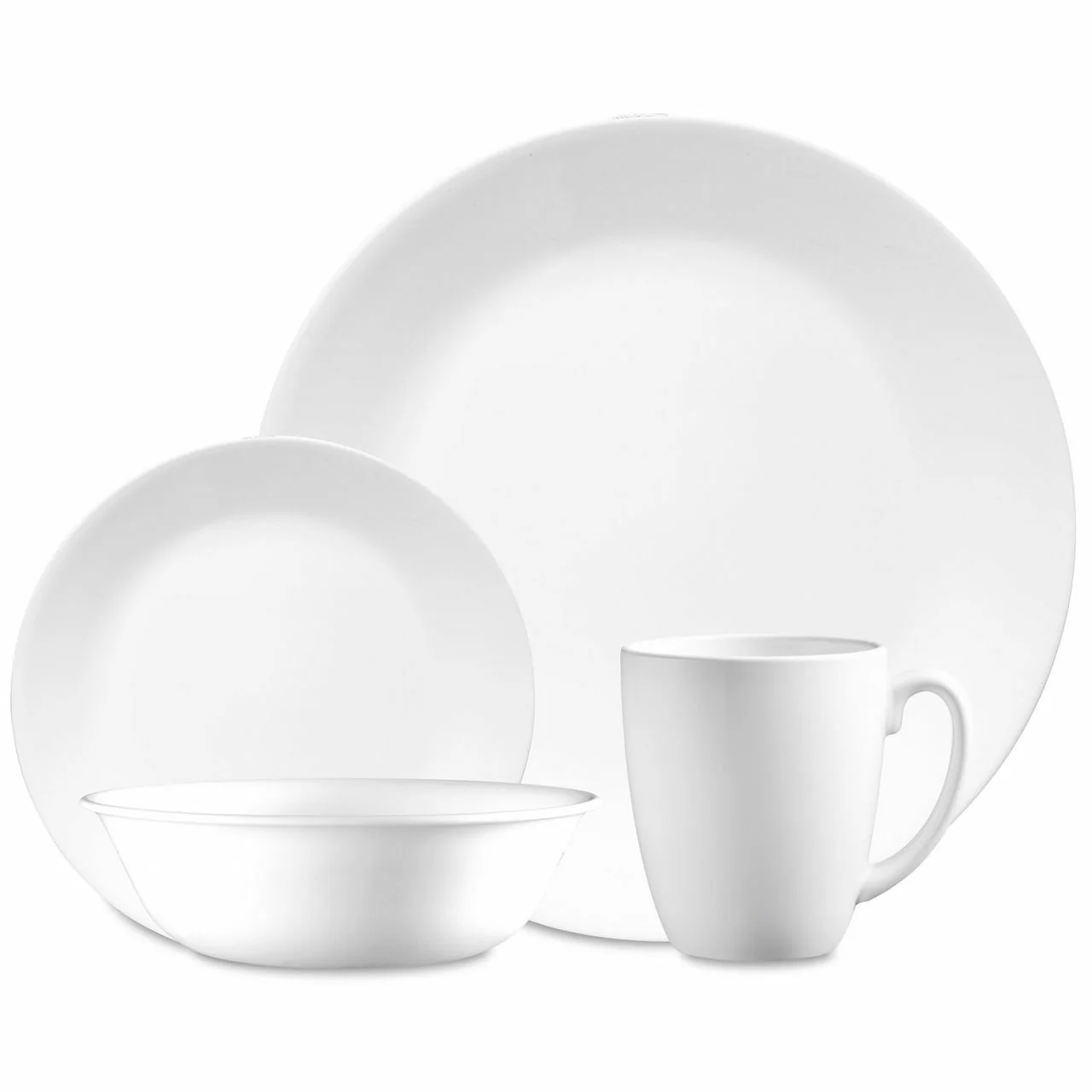 Corelle Livingware |6022003| Winter Frost White 16-pc Dinnerware Set, round - Inhomebuy