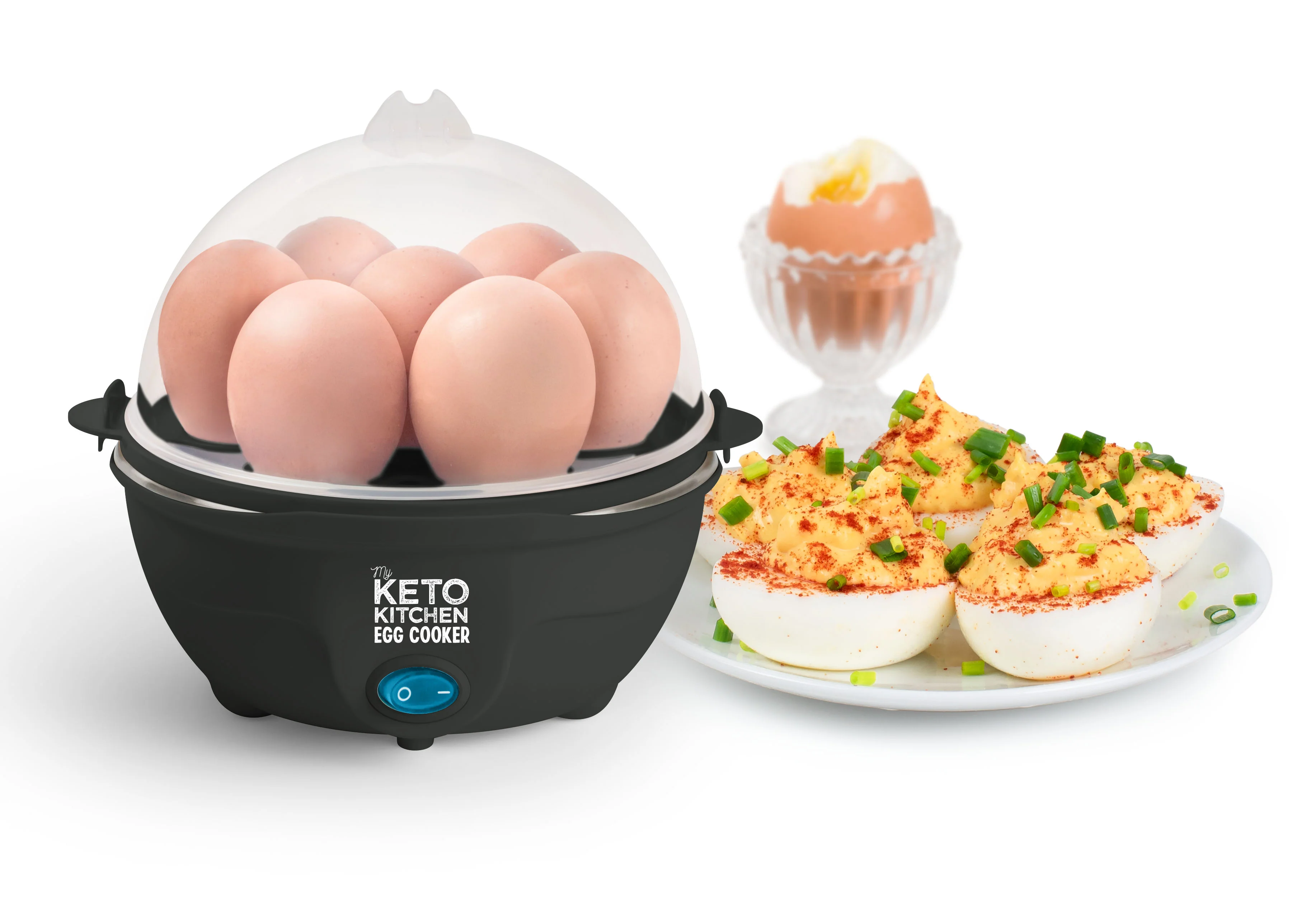 My Keto Kitchen Electric 7-Egg Cooker, Blackberry - Inhomebuy