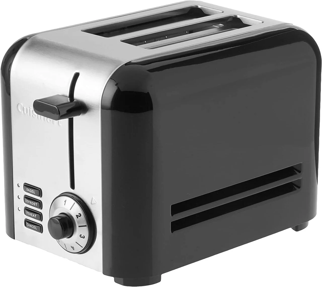 Cuisinart Toaster 2-slice, brush s/s+ black | CPT320 - Inhomebuy