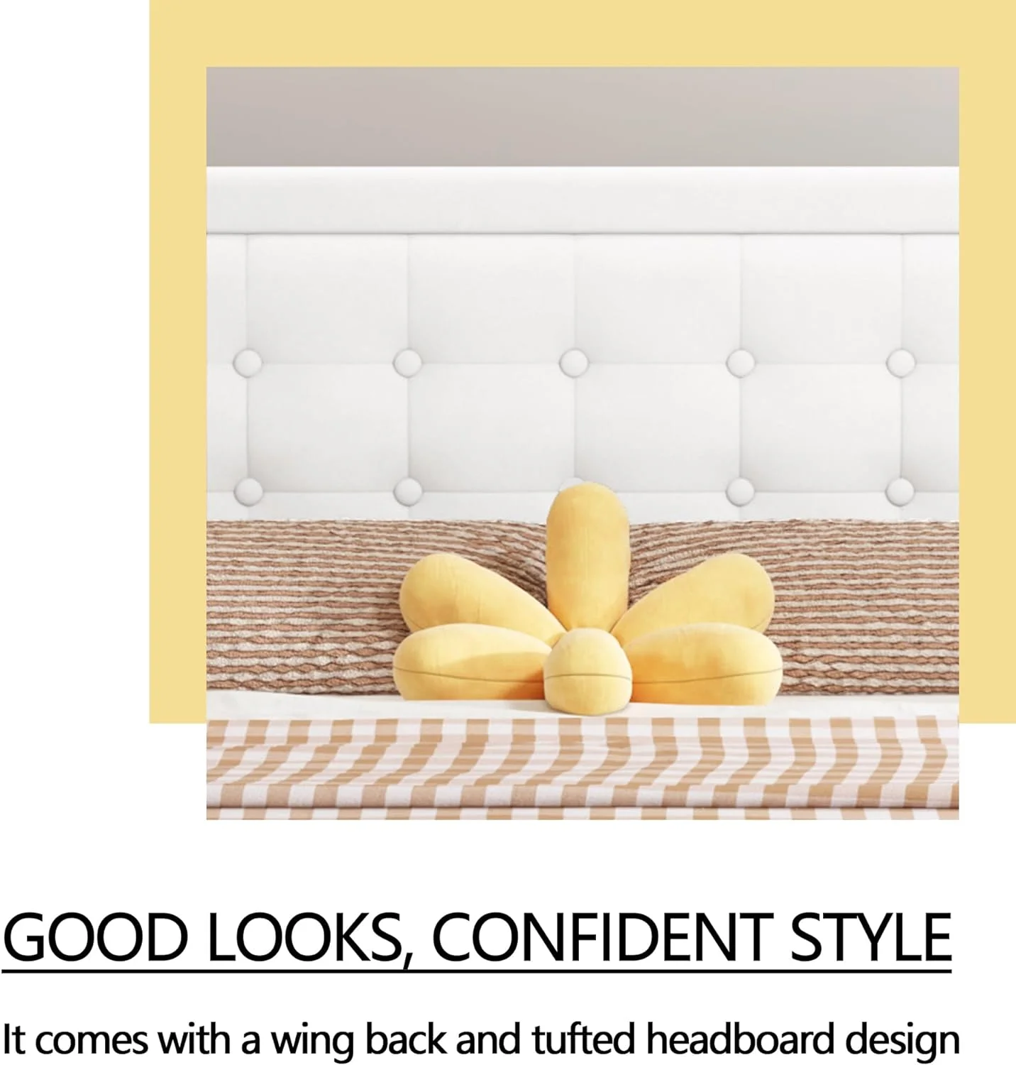 alazyhome Velvet Upholstered Platform Bed Frame Twin Size with Button Tufting Headboard , Easy Assembly, Pink - Inhomebuy