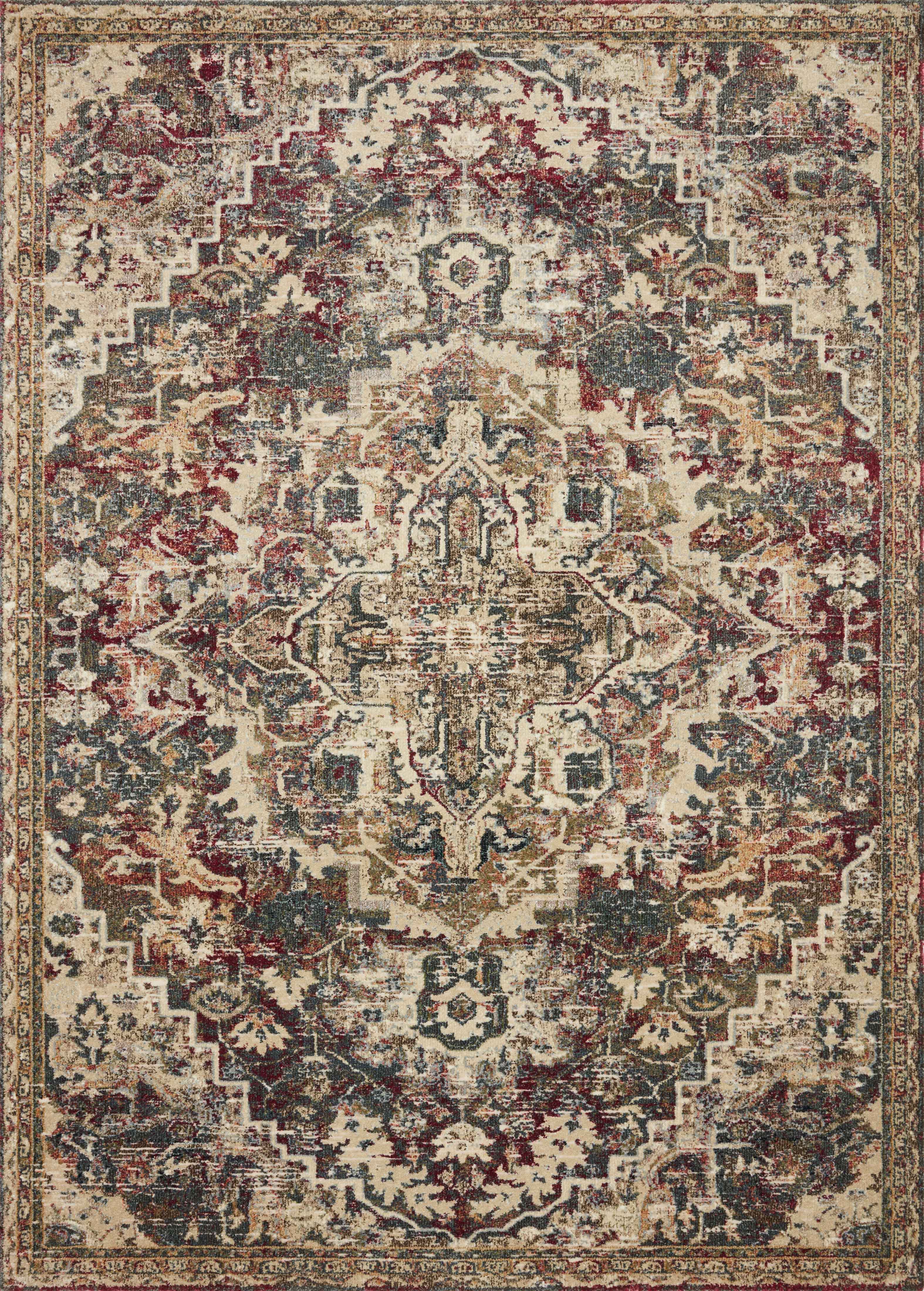 Loloi Rugs Jasmine Collection Rug in Ocean, Multi - 7'10