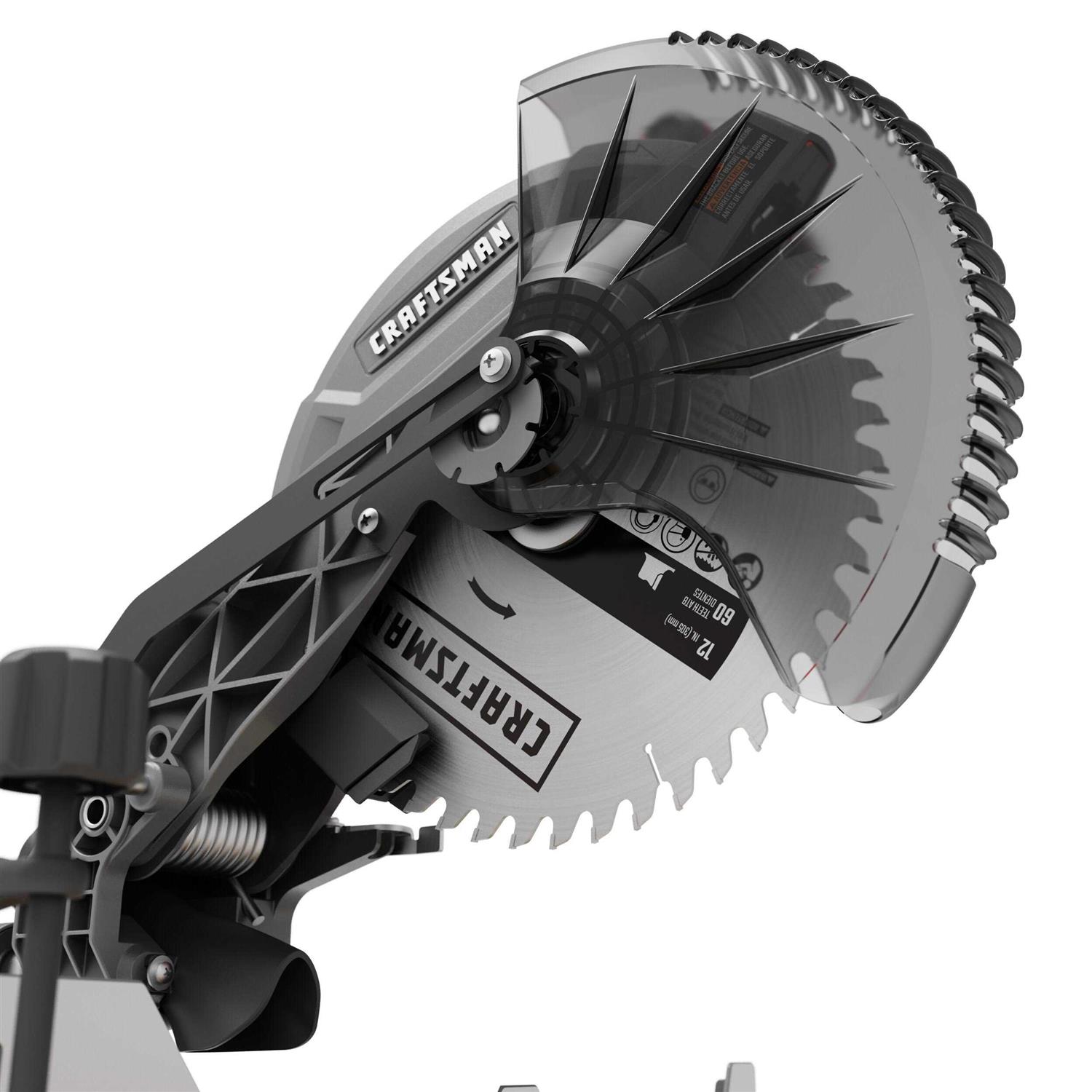 CRAFTSMAN 12-in 15-Amp Single Bevel Corded Miter Saw CMXEMAX69434503 - Inhomebuy