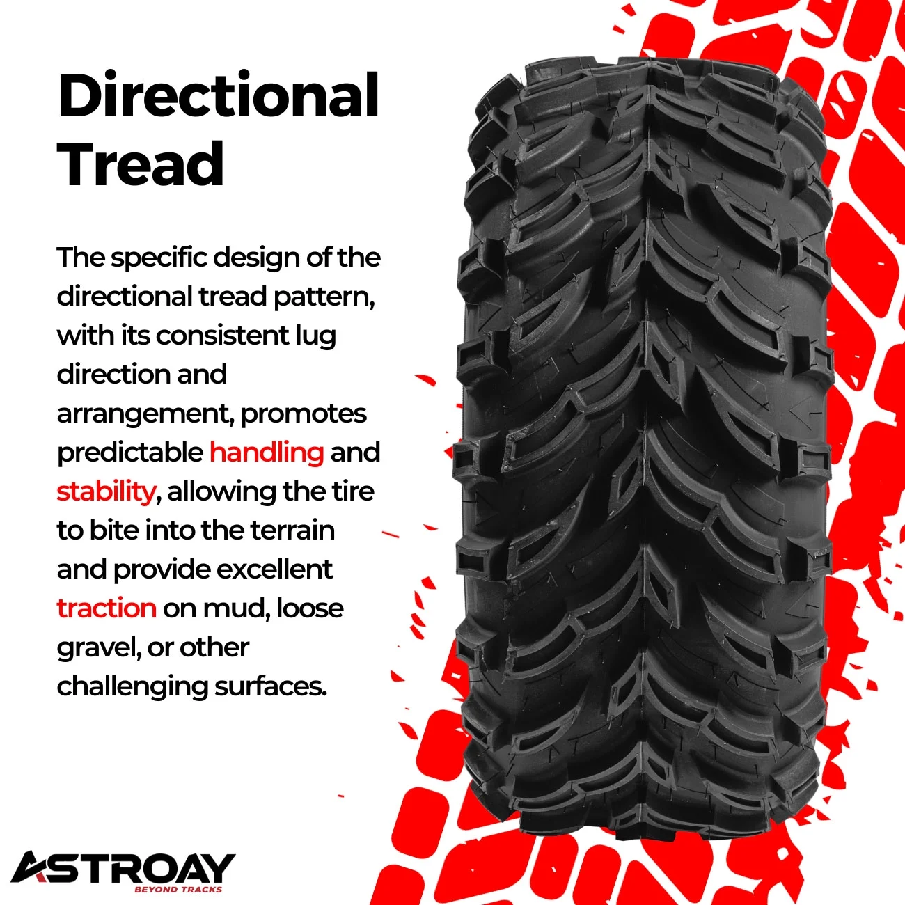 26 x 11 - 12 Astroay Mars-B Utility ATV/UTV Tire - Inhomebuy