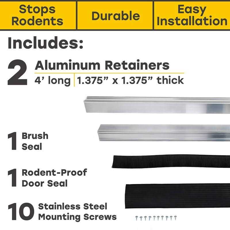 Xcluder X2 Rodent Proof Garage Door Seal Kit - Inhomebuy