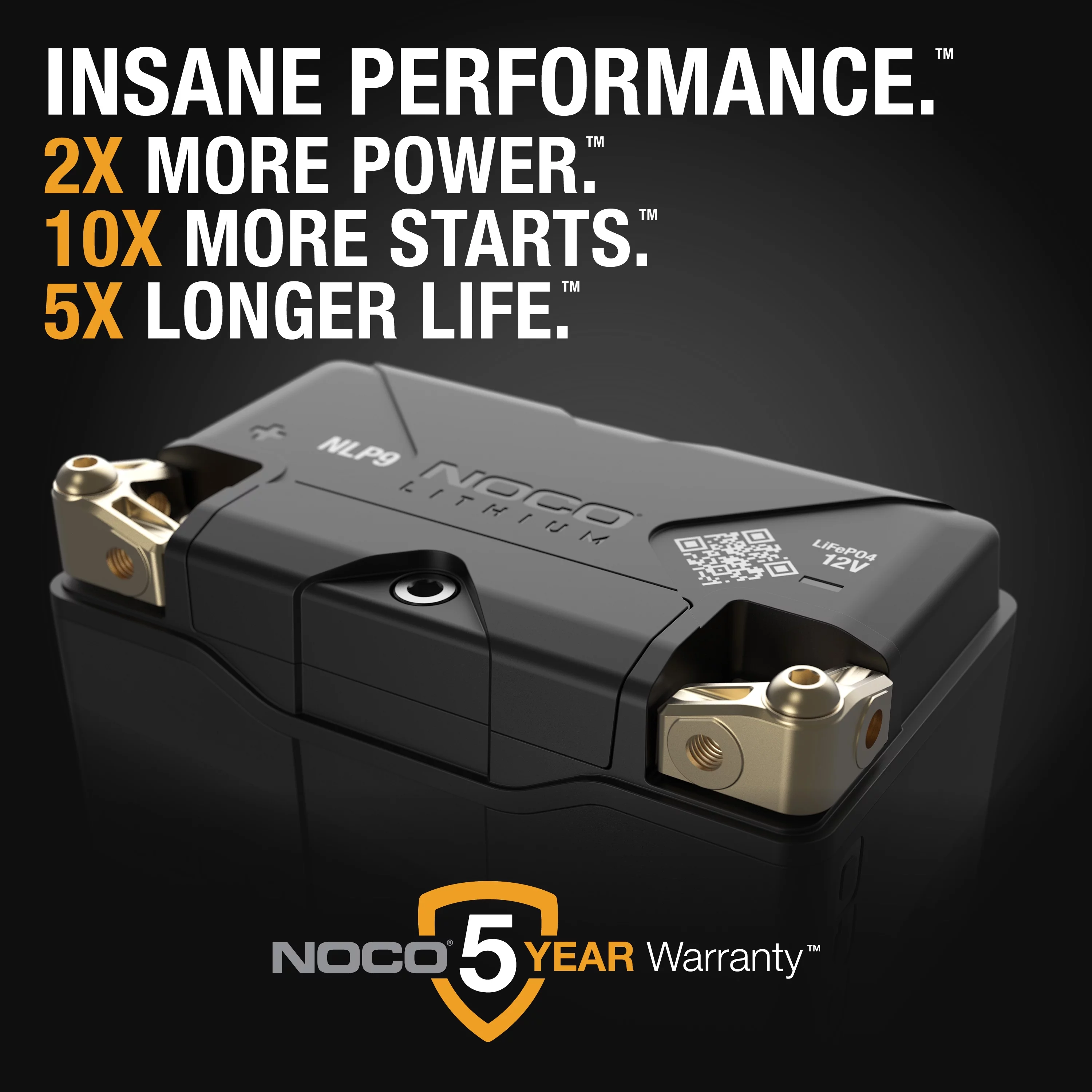 NOCO Lithium NLP9 Group 9 400A 12V 3Ah Lithium Powersport Battery - Inhomebuy