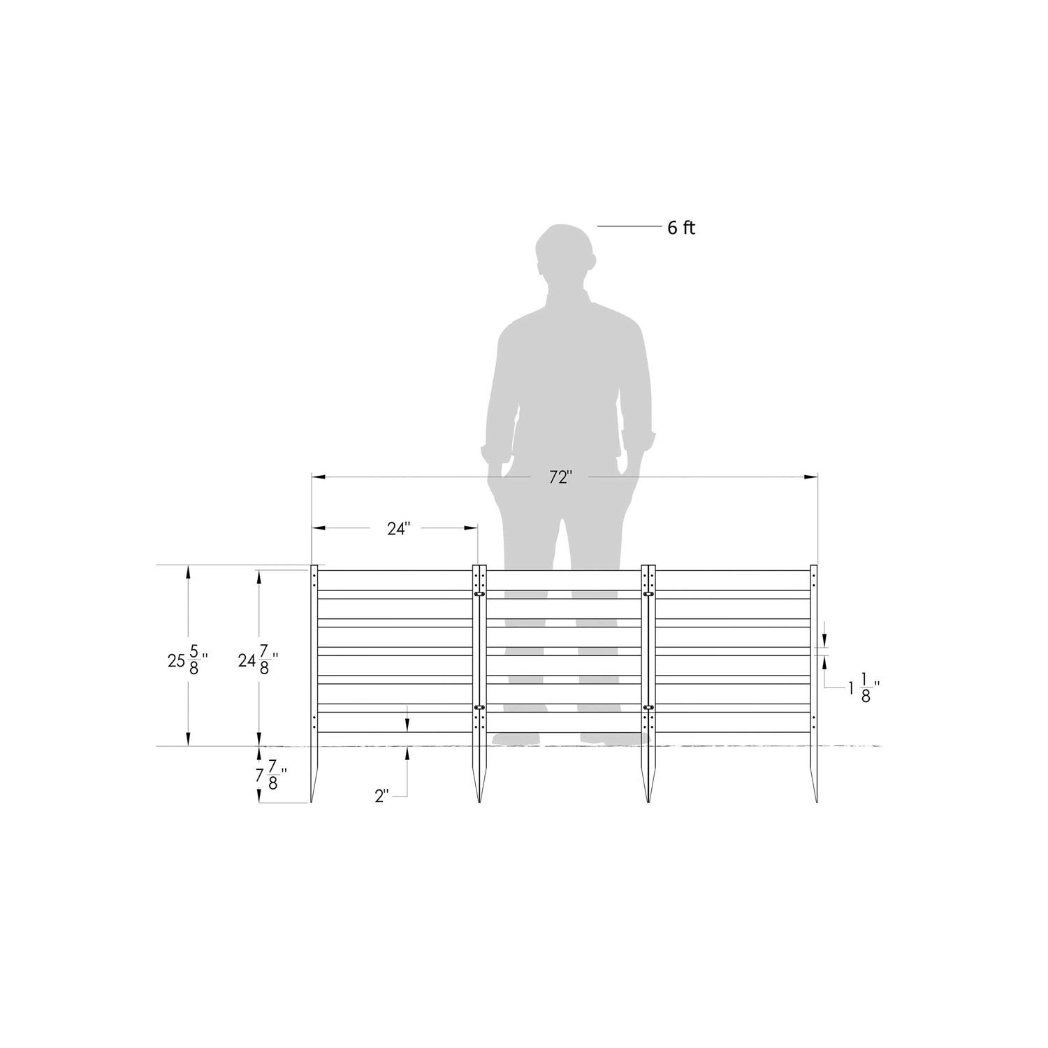 Zippity Outdoor Products ZP19046 All American No-Dig Post - Inhomebuy