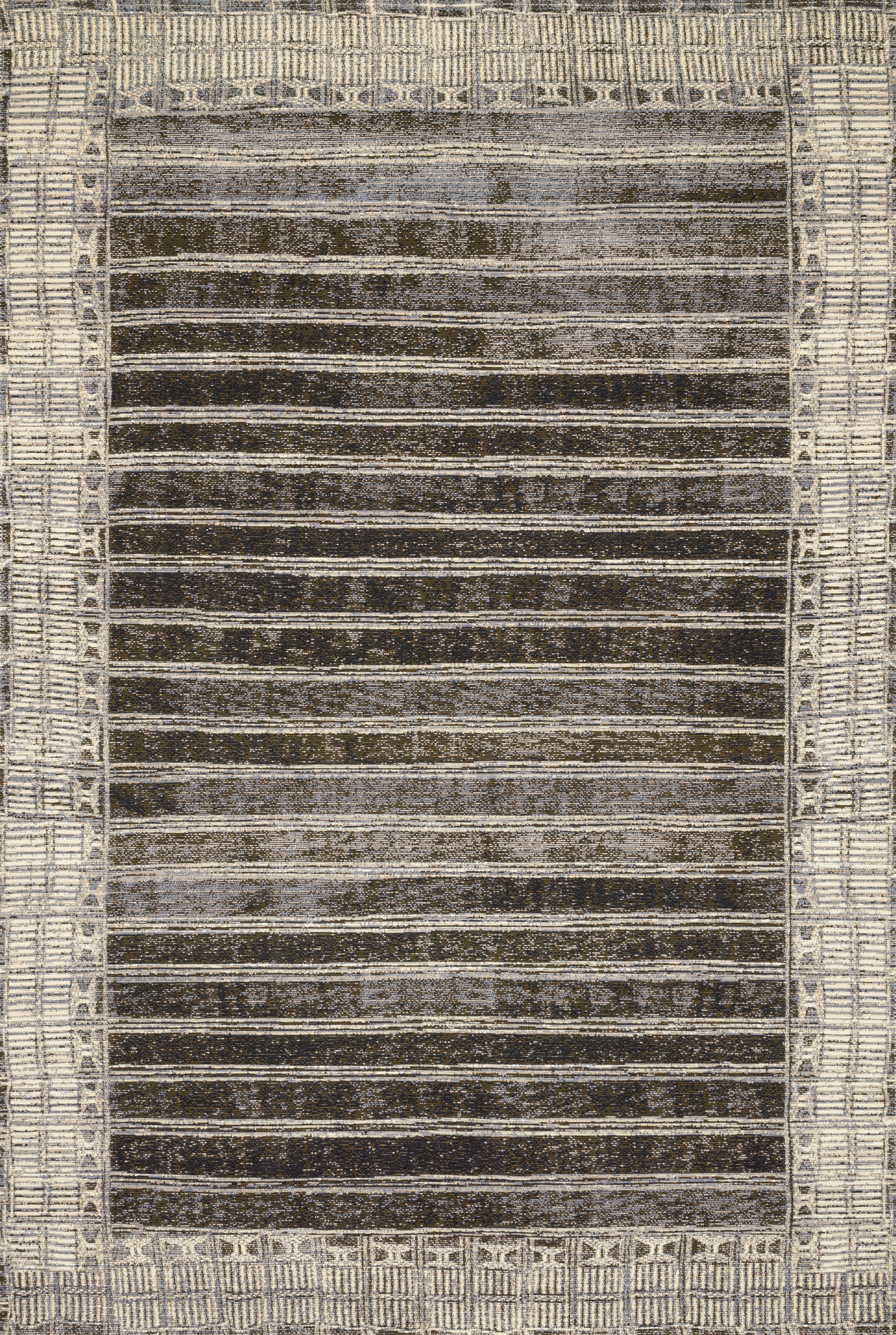 Loloi Rugs Mika Collection Rug in Charcoal, Ivory - 10'6