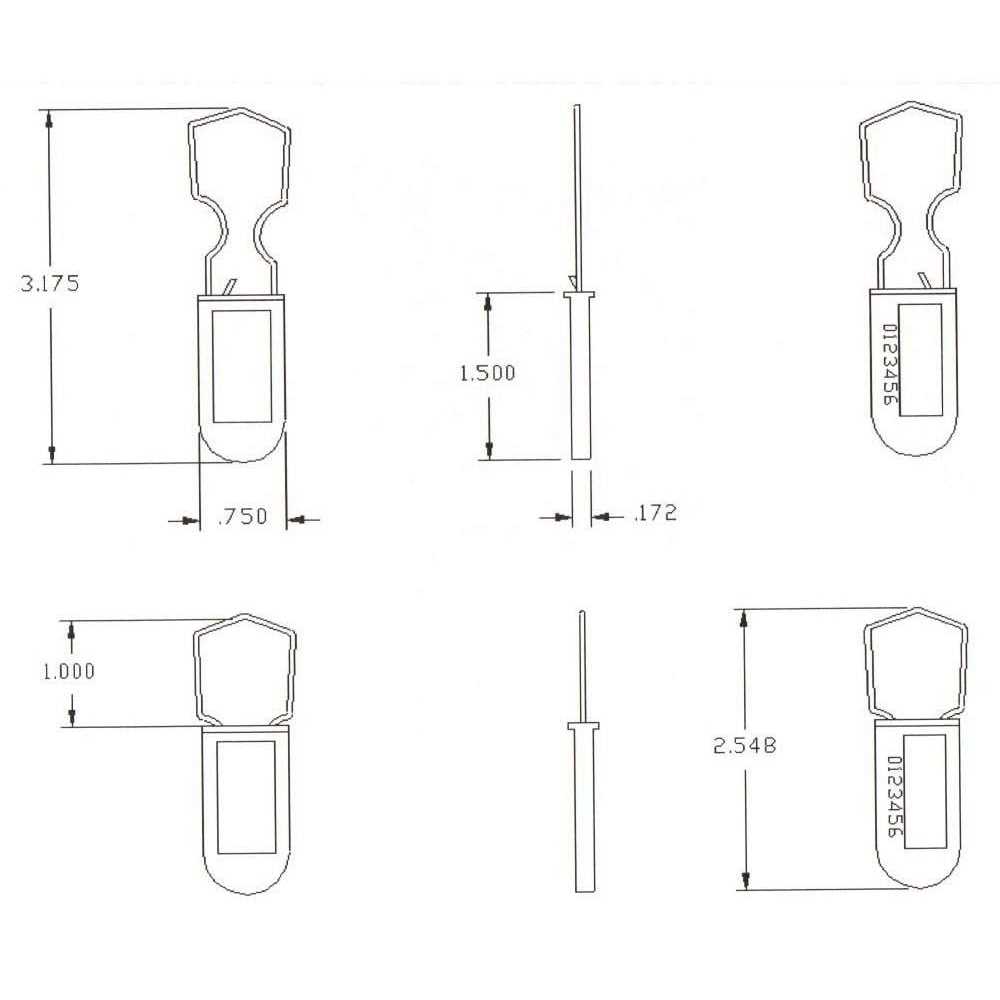Electric Meter Security Seal Wire Padlock Pack of 50 - Inhomebuy