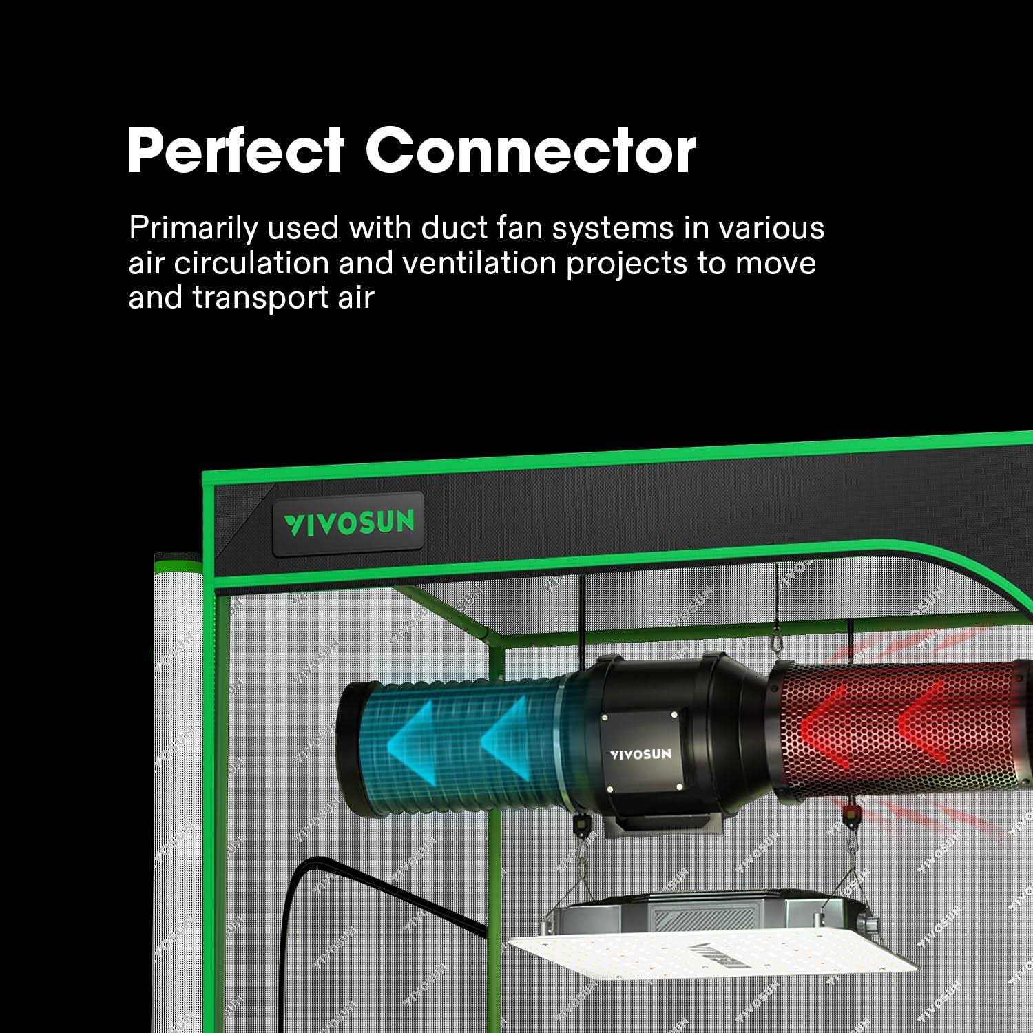 VIVOSUN 8 Feet Non-Insulated Flex Air Aluminum Ducting Dryer Vent Hose for HVAC Ventilation w/Two Stainless Steel Clamps - Inhomebuy