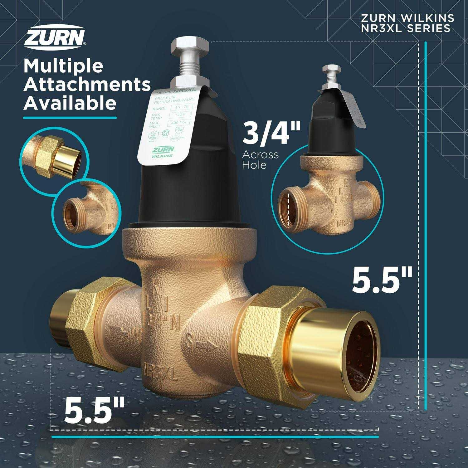Zurn Wilkins 34-975XL2 3/4-Inch Reduced Pressure Backflow Preventer - Inhomebuy
