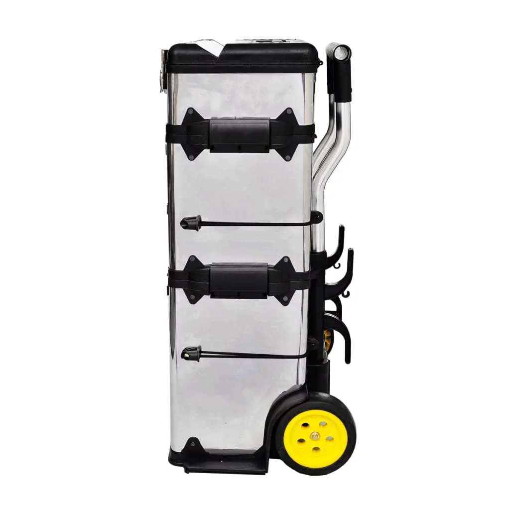 vidaXL 3-Part Rolling Tool Box with 2 Wheels - Inhomebuy