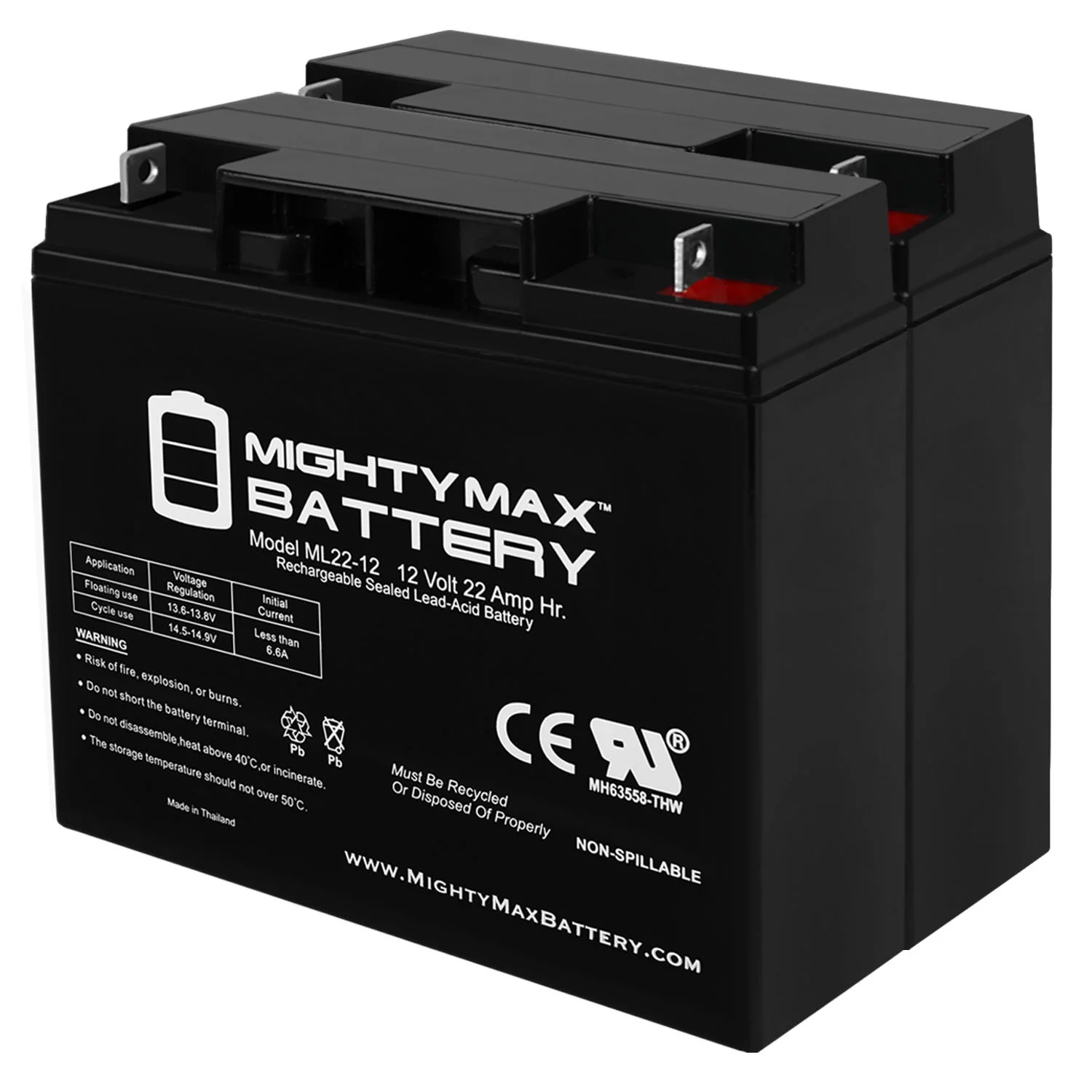 12V 22AH SLA Battery for Pride Mobility Revo Scooter - Inhomebuy