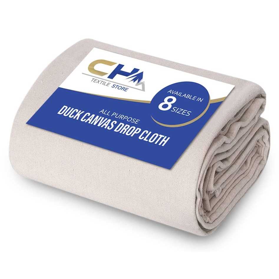 Zuperia Canvas Drop Cloth of 2 Pure Cotton Painters Drop Cloth - Inhomebuy