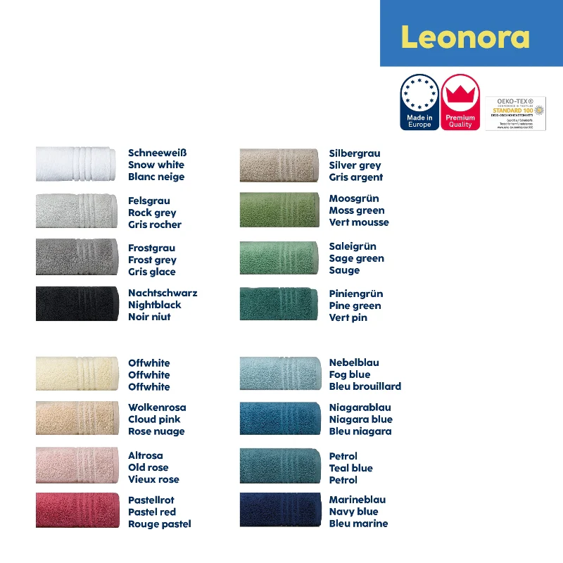 Hand Towel Leonora Silver Grey - Inhomebuy