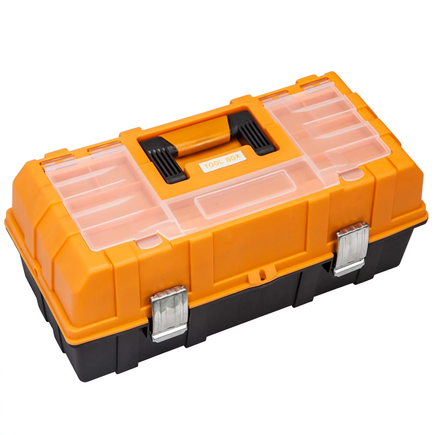 Torin ATRJH-3430T 17-Inch 3-Layer multi-function Toolbox with Tray and Dividers,Orange Folding Tool Organizers,Plastic Tool Storage box - Inhomebuy