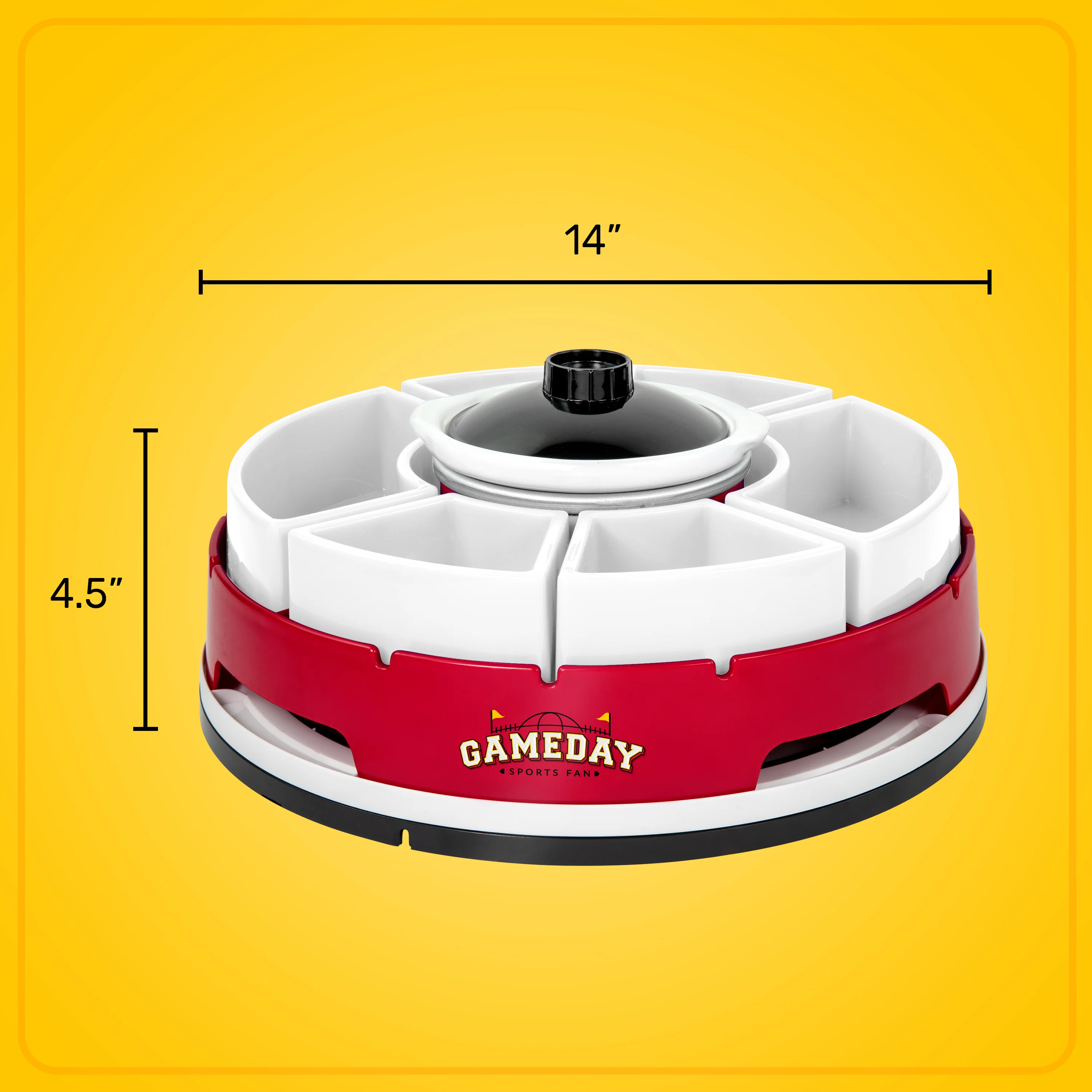 Game Day Lazy Susan Appetizer Server - Inhomebuy