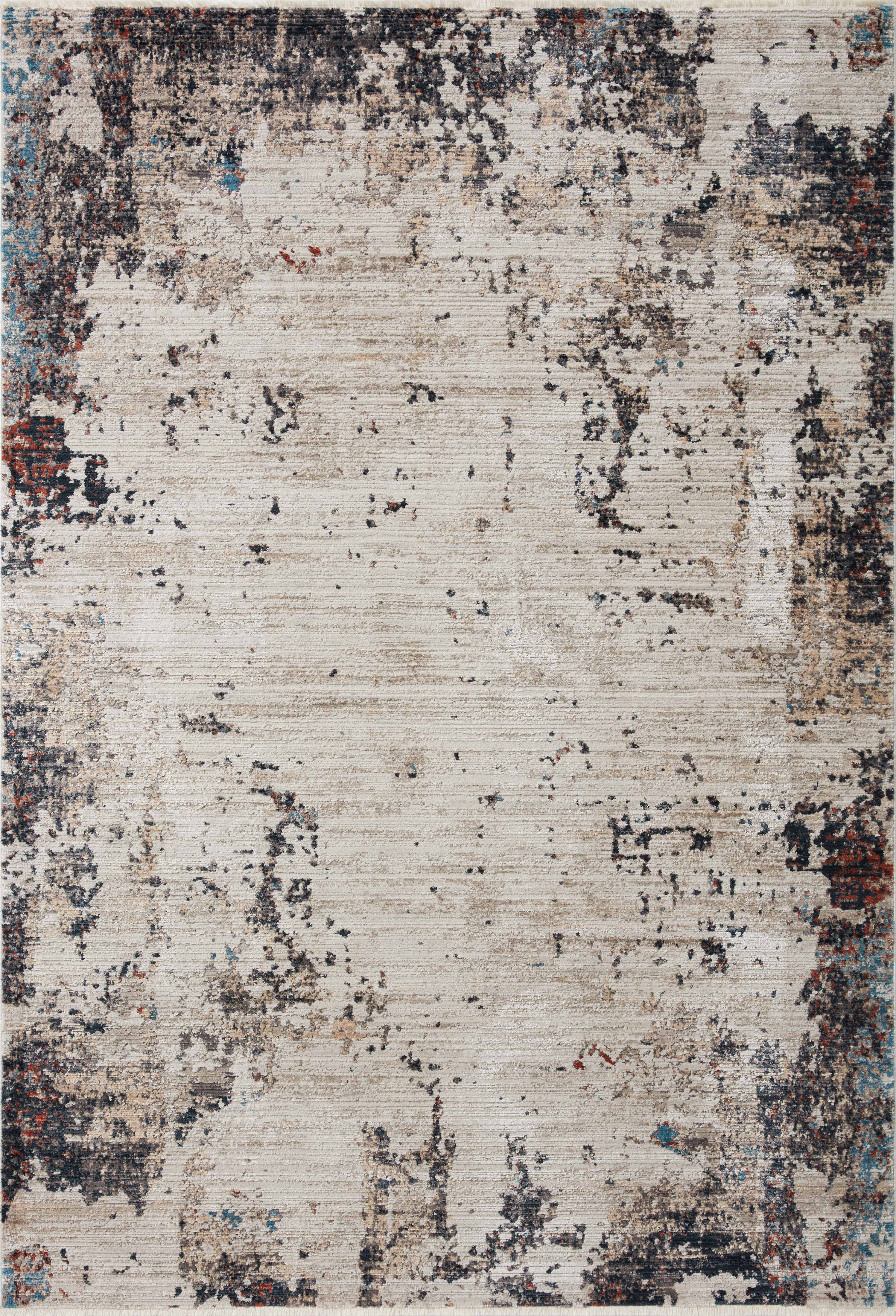 Loloi Rugs Leigh Collection Rug in Ivory, Charcoal - 7'10