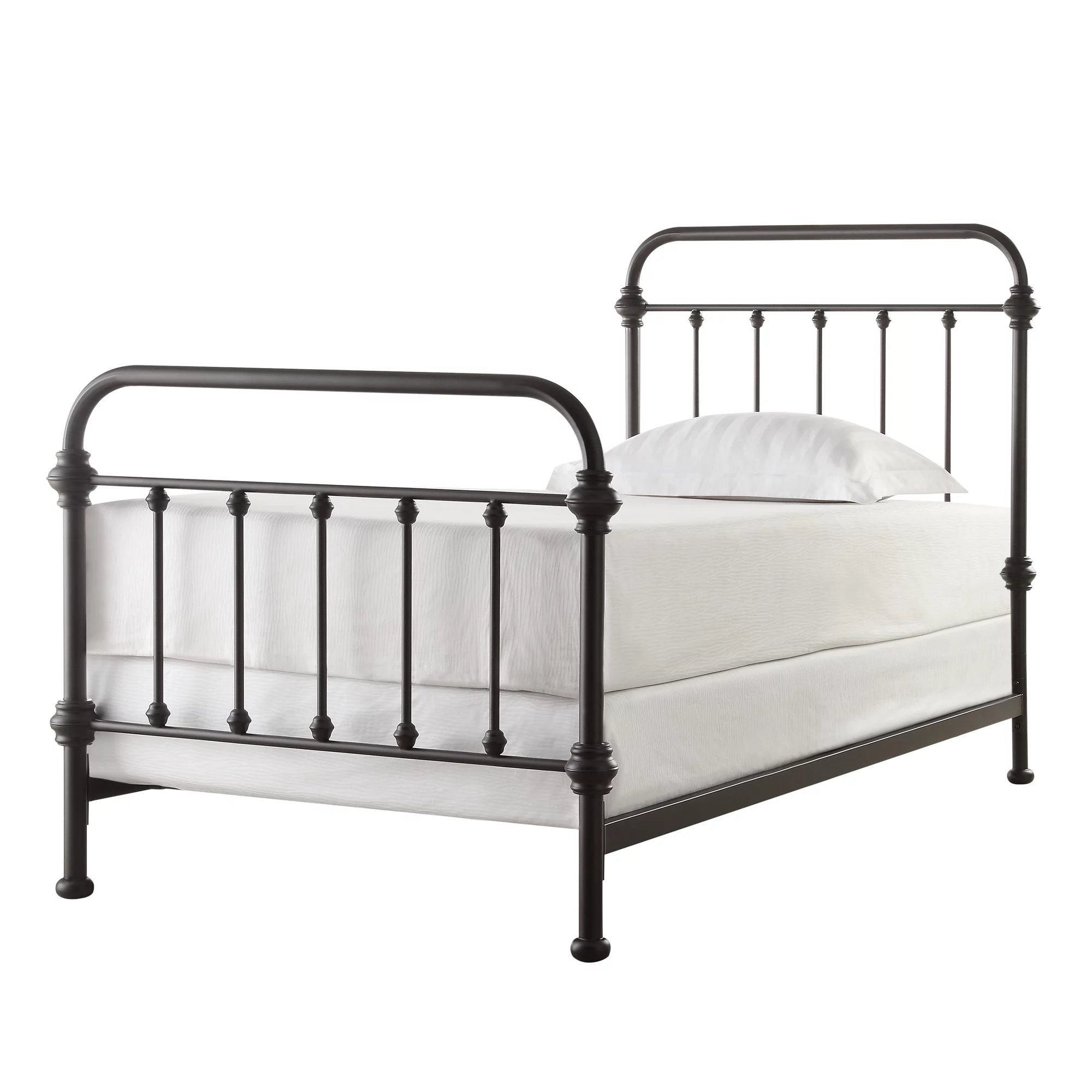 Weston Home Nottingham Metal Twin Bed, Blue Steel - Inhomebuy