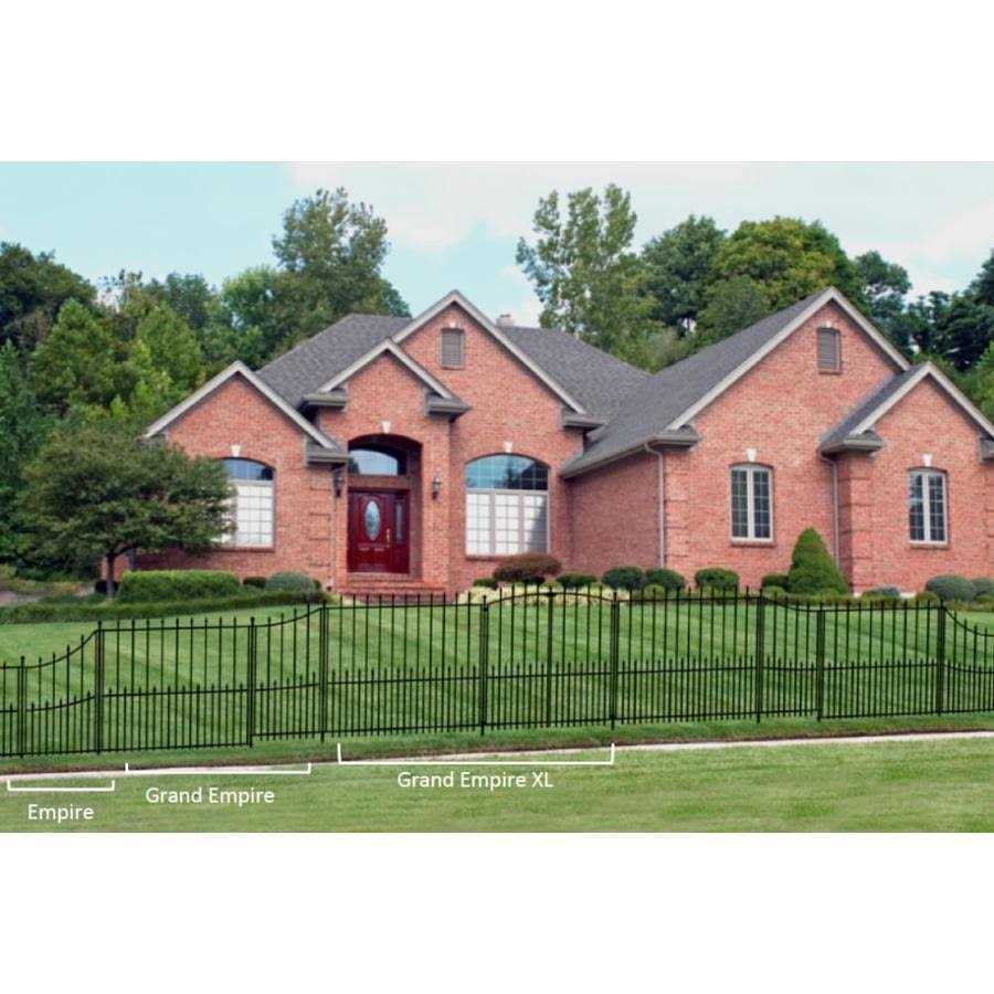 YARDLINK Grand Empire XL 4-ft H x 4-1/2-ft W Black Steel Pressed-point Decorative Fence Panel 504094 - Inhomebuy